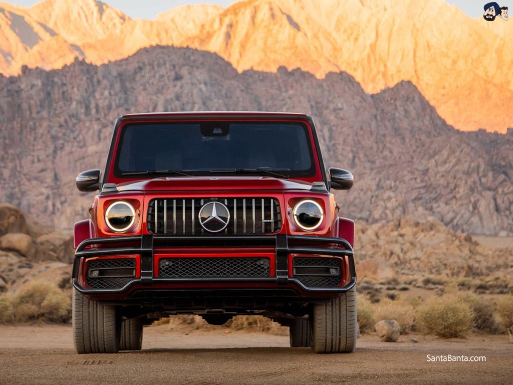 1024x768 Red Mercedes Benz AMG G63 SUV