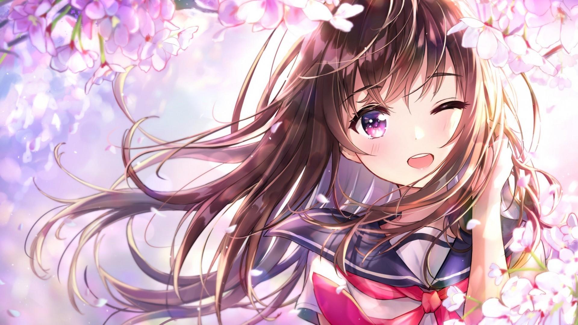 1920X1080 Cute Anime Girl Wallpapers - Top Free 1920X1080 Cute Anime Girl  Backgrounds - WallpaperAccess