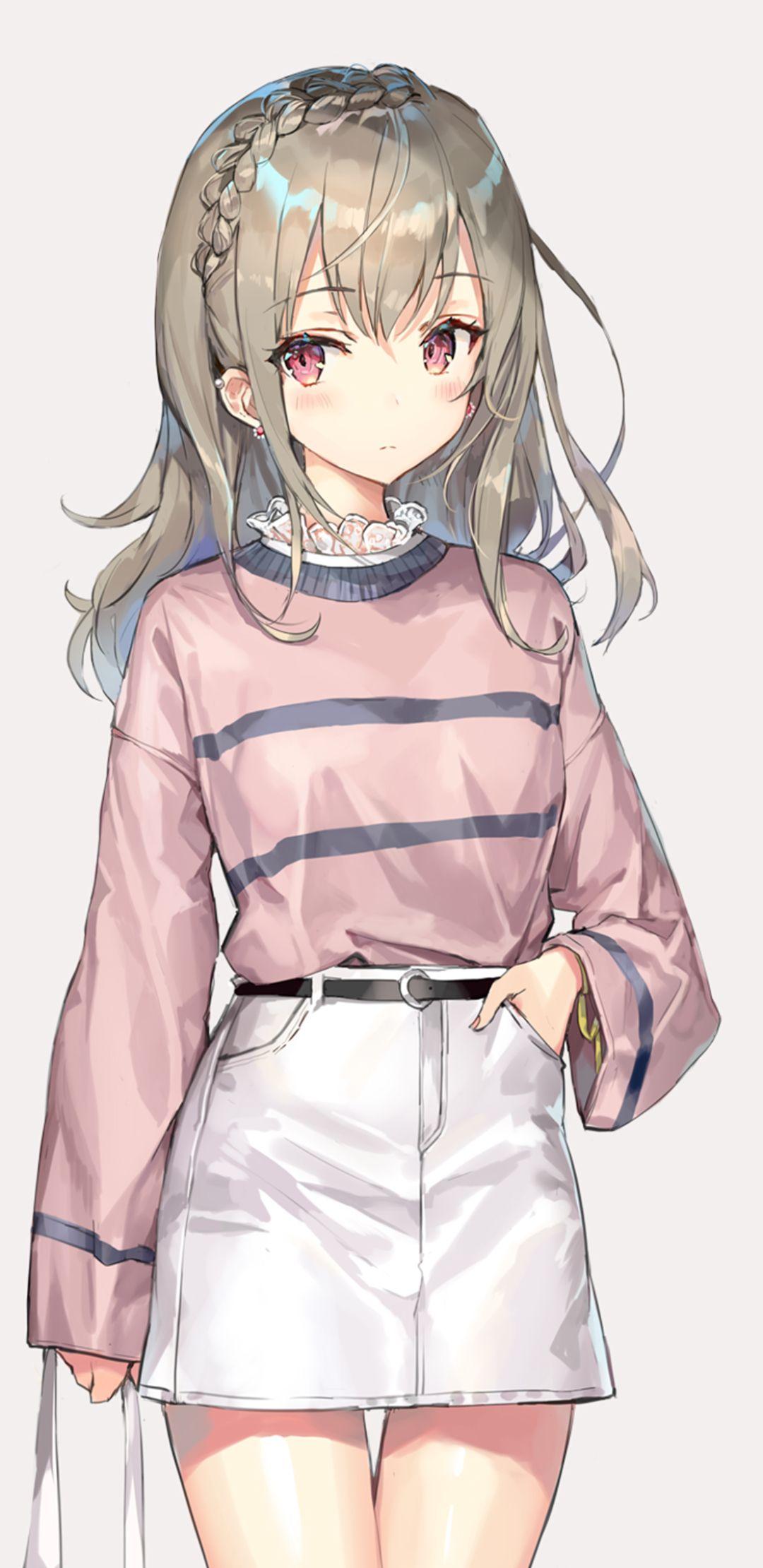 1080x2220 Kawaii Anime Girl Wallpaper