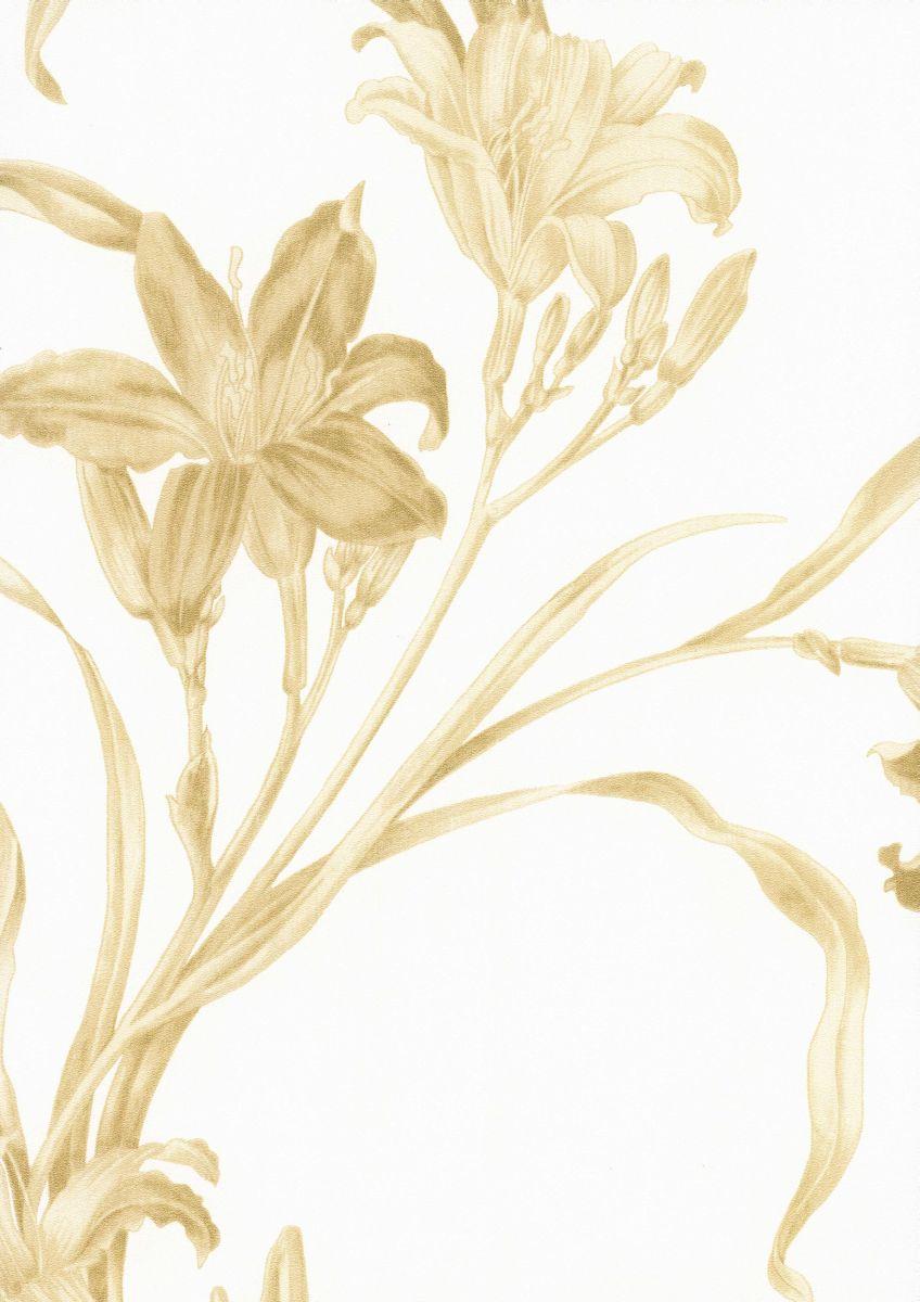 848x1200 Gold And White Wallpaper