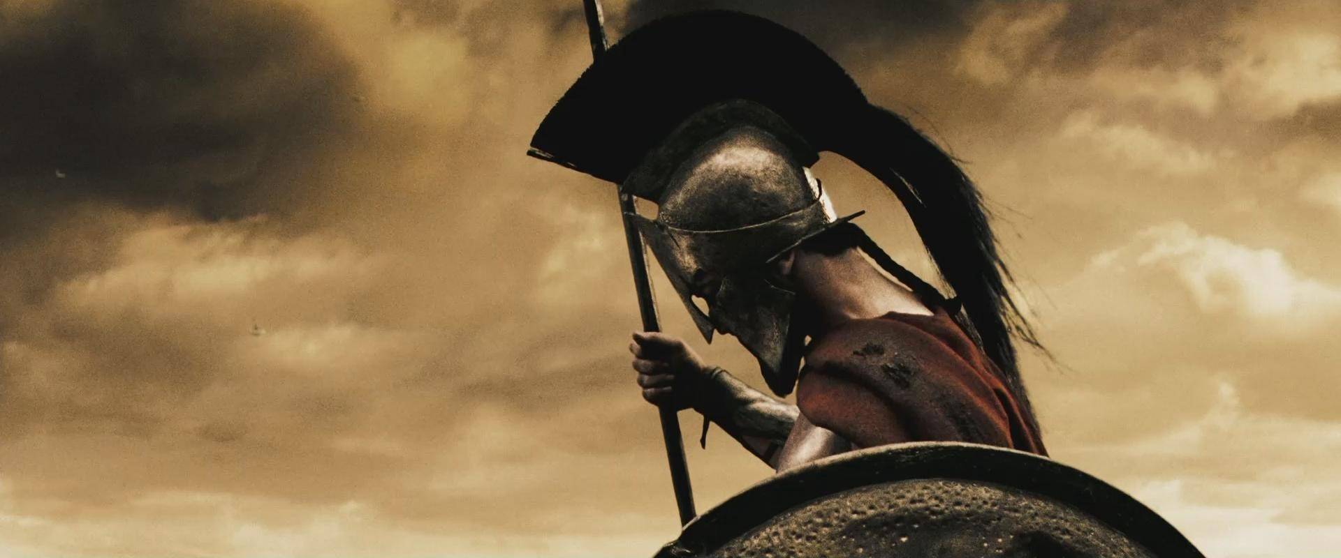 1920x800 Thin Blue Line Spartan Helmet Wallpaper