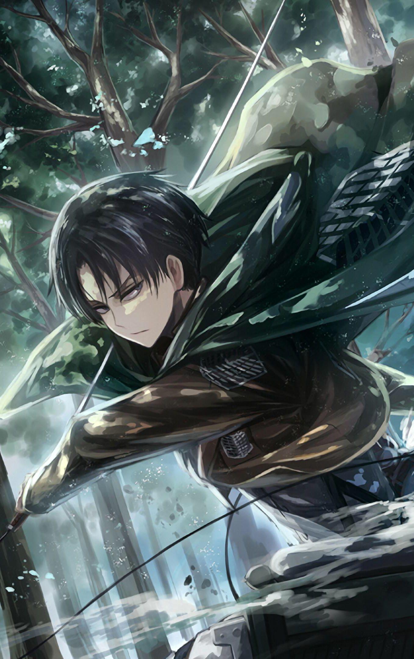 1358x2160 Share An #Attack On Titan# Wallpaper. Download #Anime Gallery# App Id9553663. Livai, Fond D'ecran Dessin, Attaque Des Titans Personnage