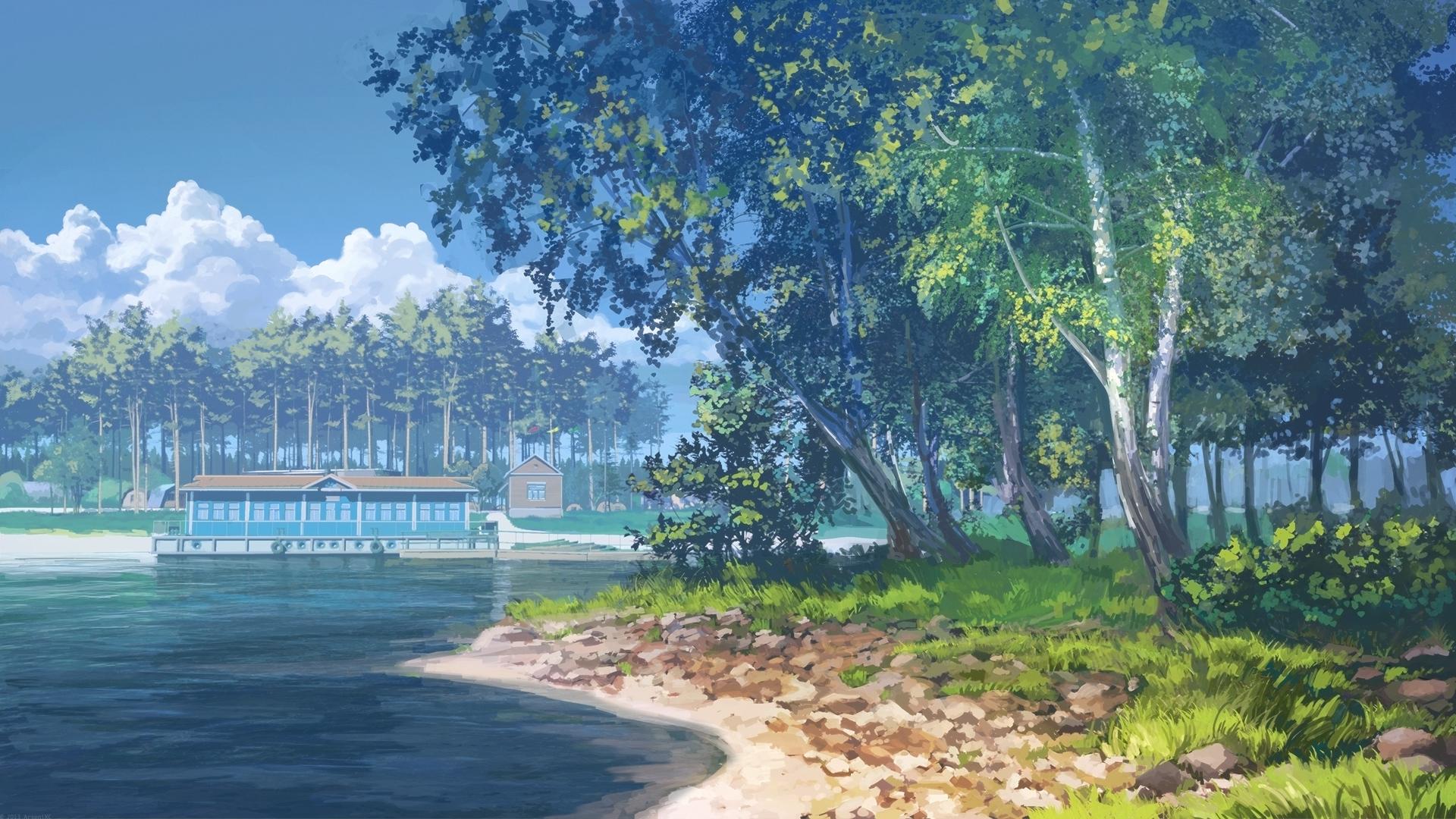 1920x1080 Anime Scenery Wallpaper 1920x1080