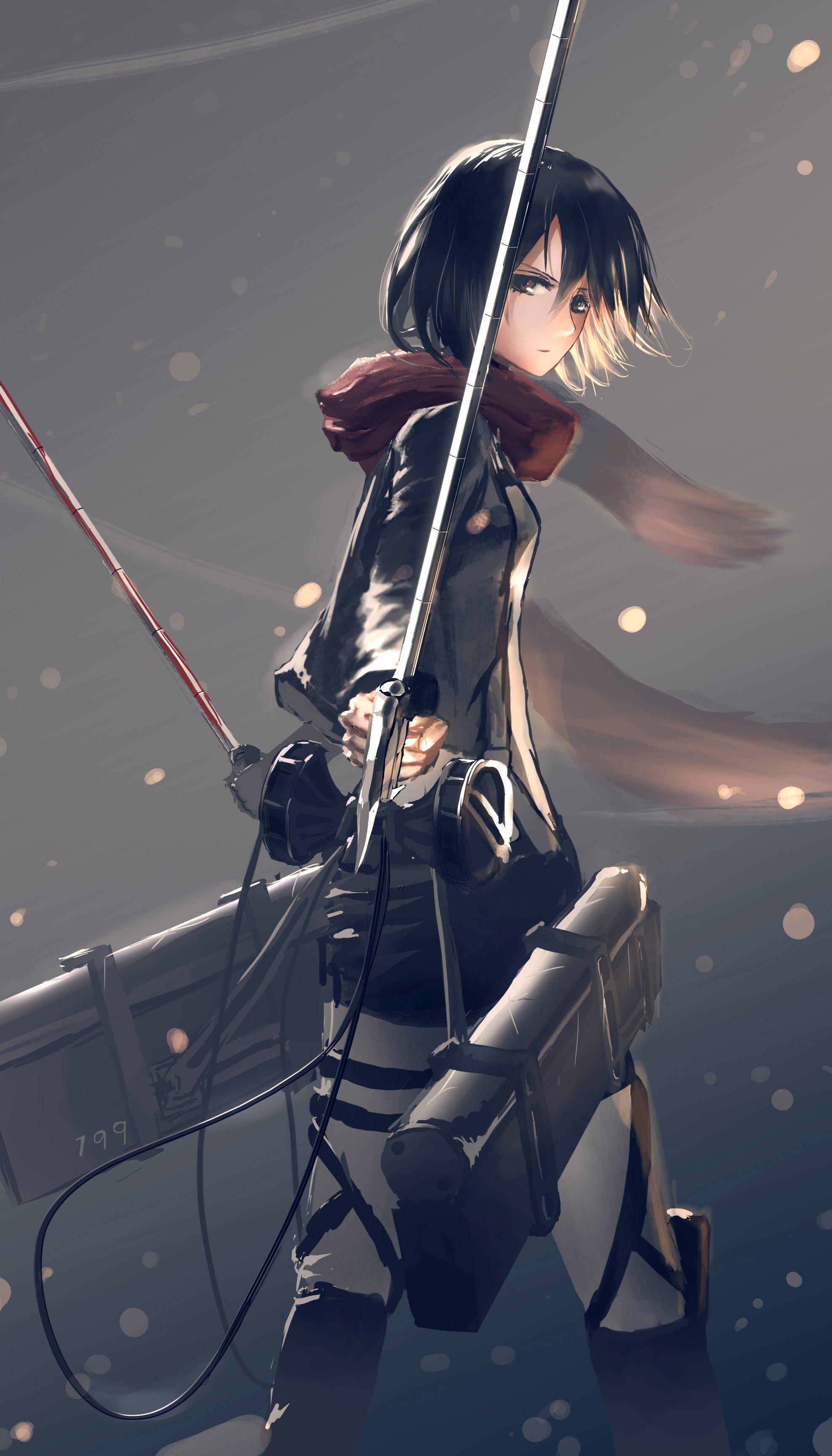 1975x3453 Attack On Titan Mikasa Wallpaper iPhone
