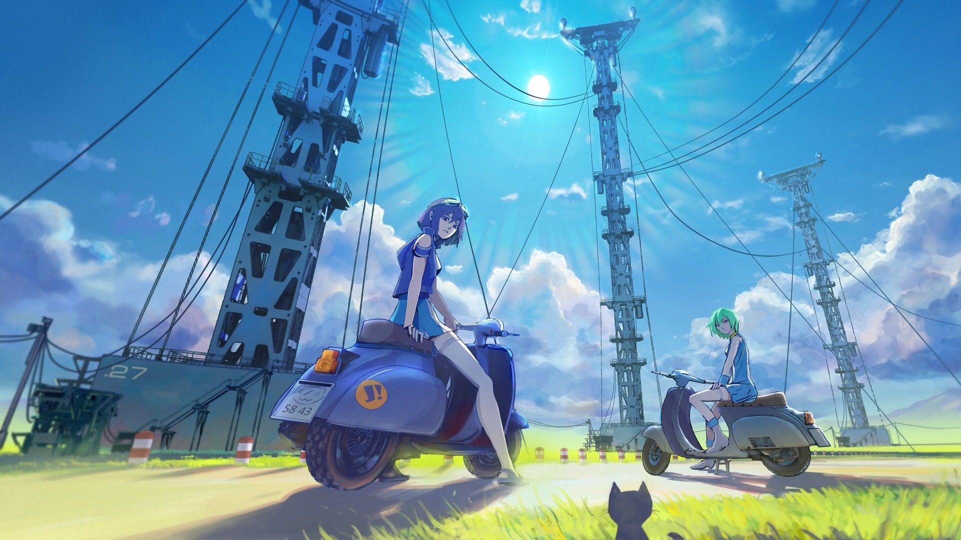 1920x1080 Anime Girl And Beautiful Scenery HD Wallpaperx1080