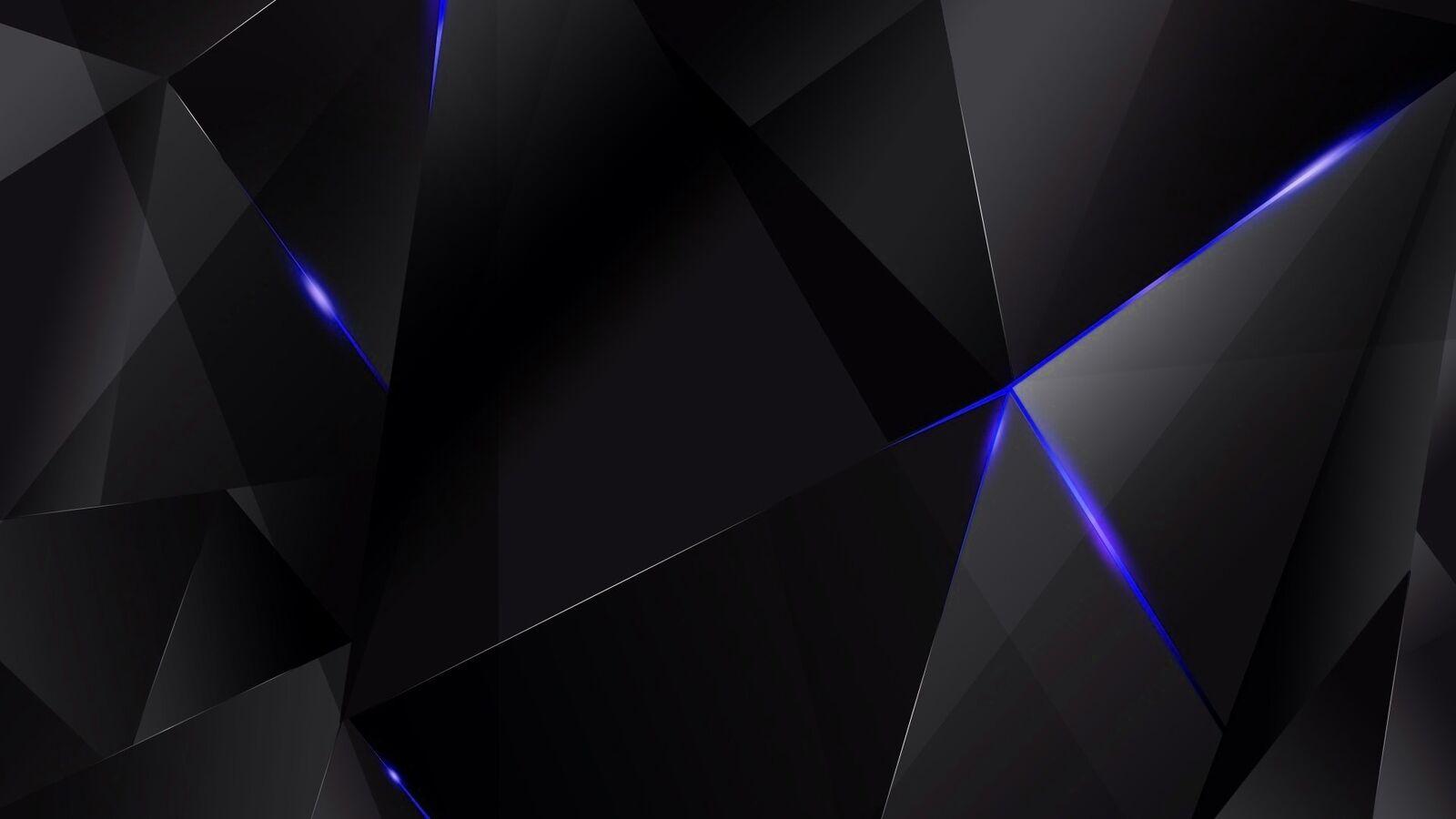 1600x900 Blue Shards Wallpaper