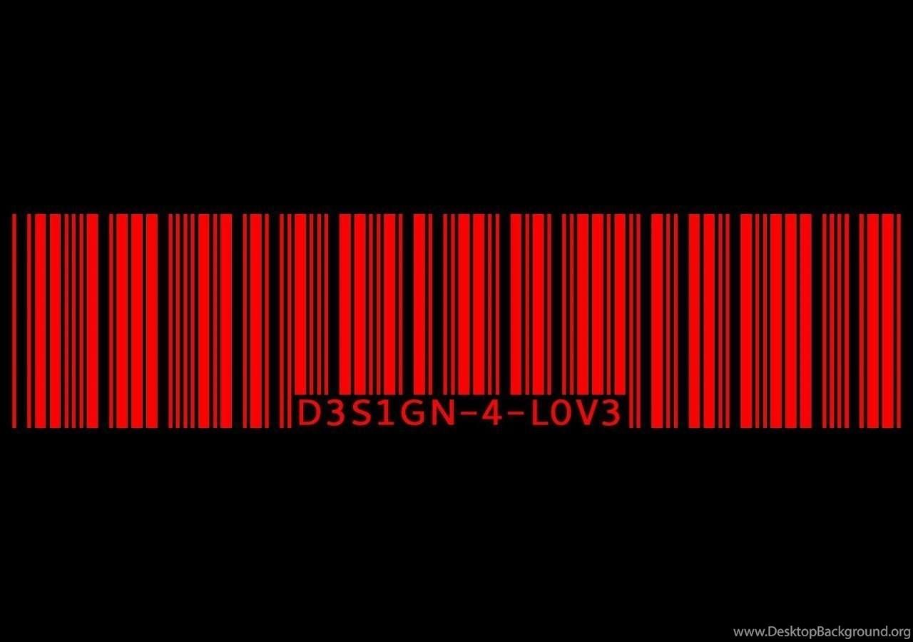 1280x900 Red Barcode Black Red Desktop Wallpaper HD Your HD Wallpaper. Desktop Background