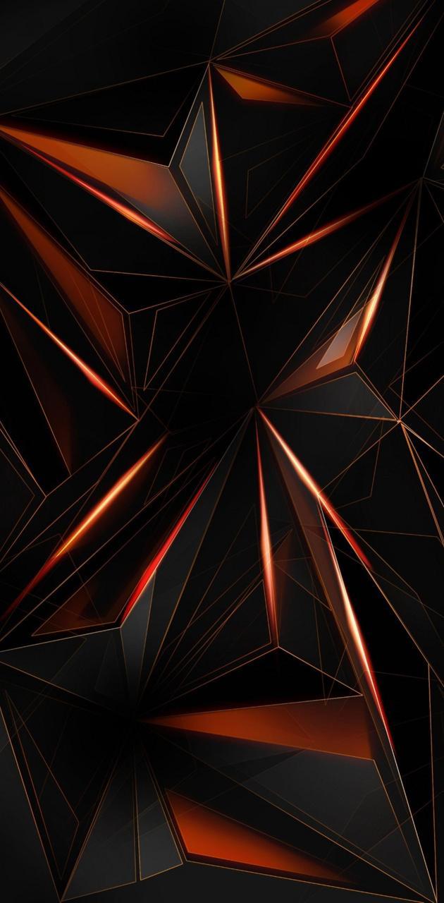 630x1280 Orange Shards wallpaper