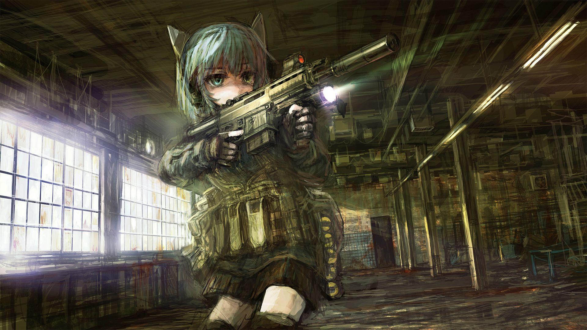 1920x1080 Wallpaper 1920x1080 Gun Anime