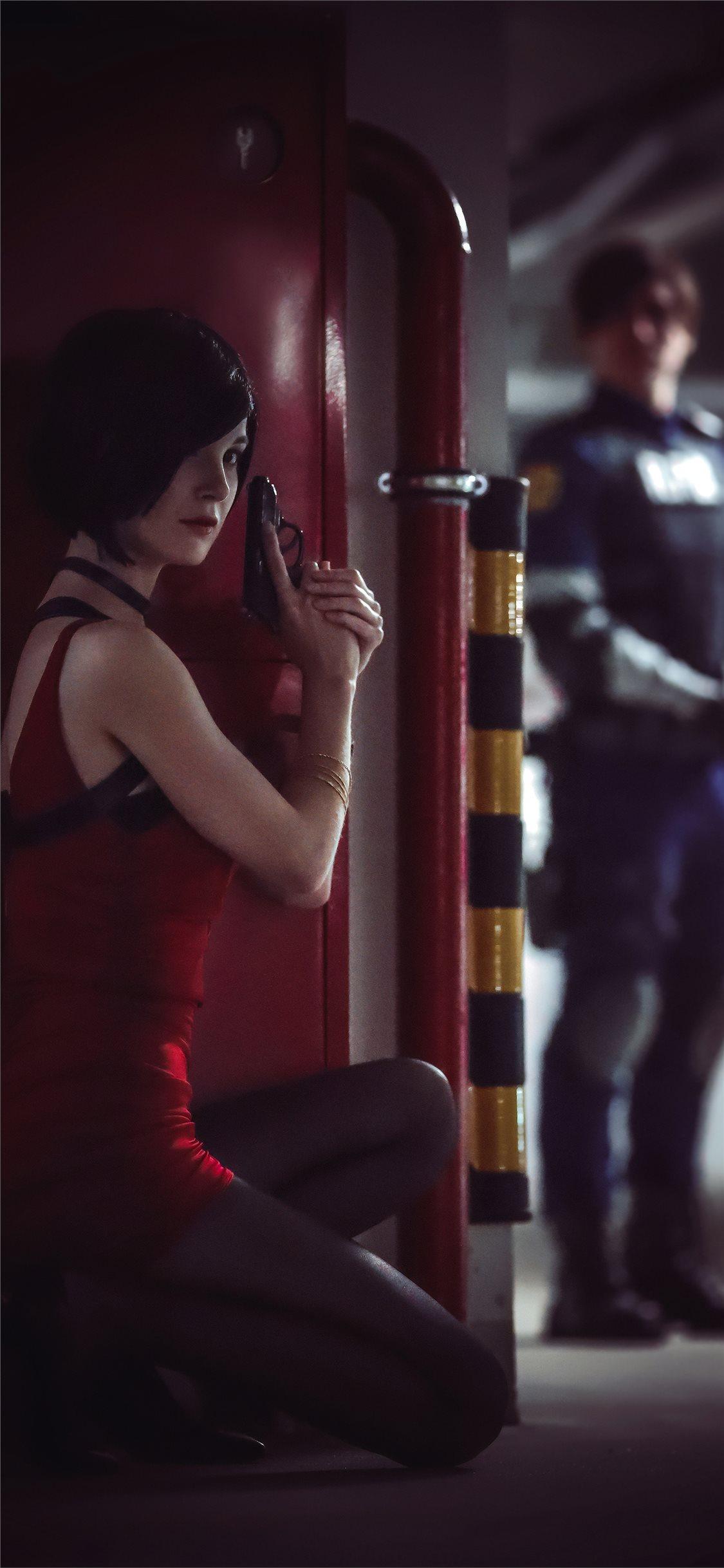 1125x2436 ada wong and leon cosplay iPhone X Wallpaper Free Download
