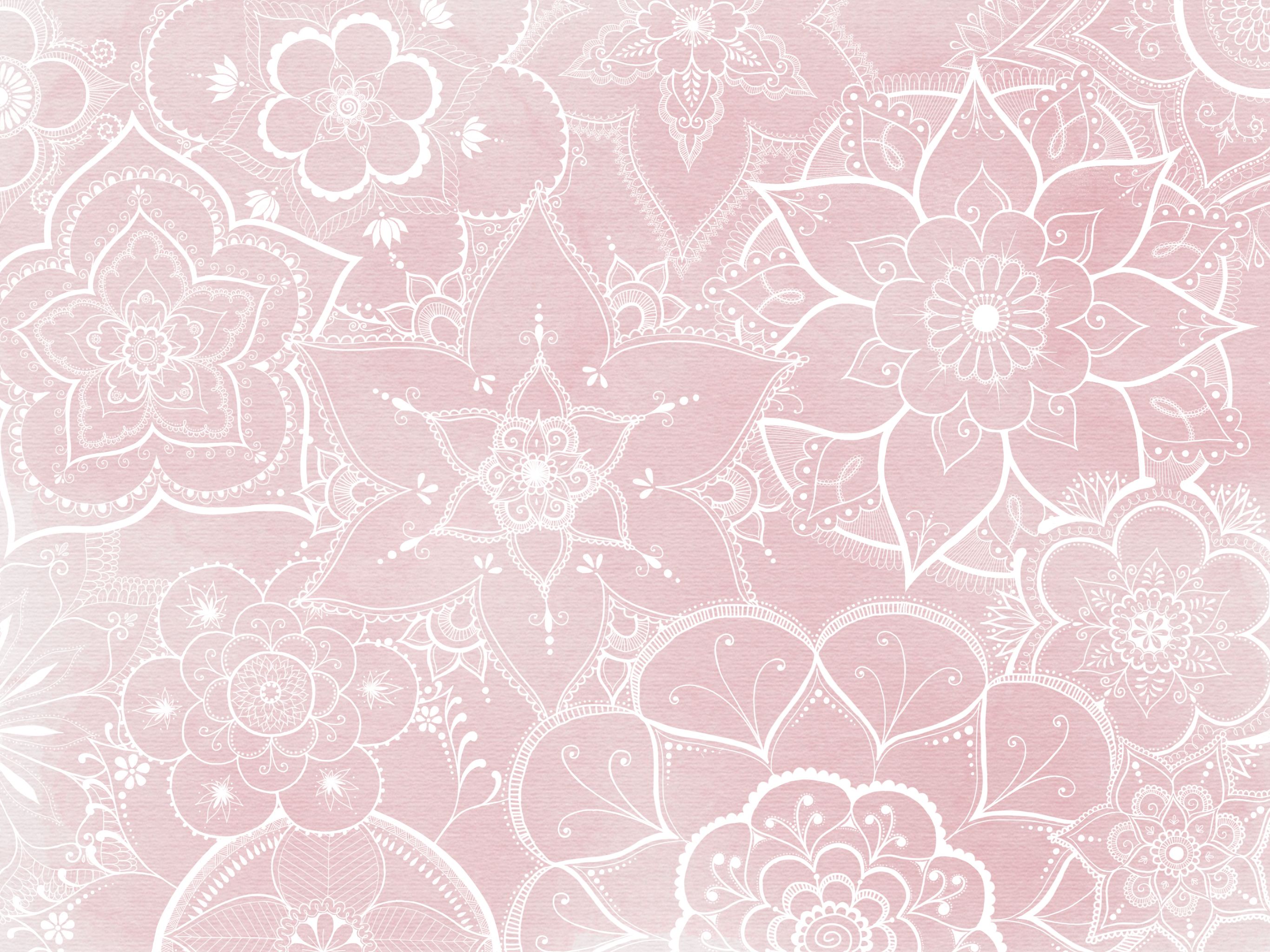2732x2048 Mandala Wallpaper Pink