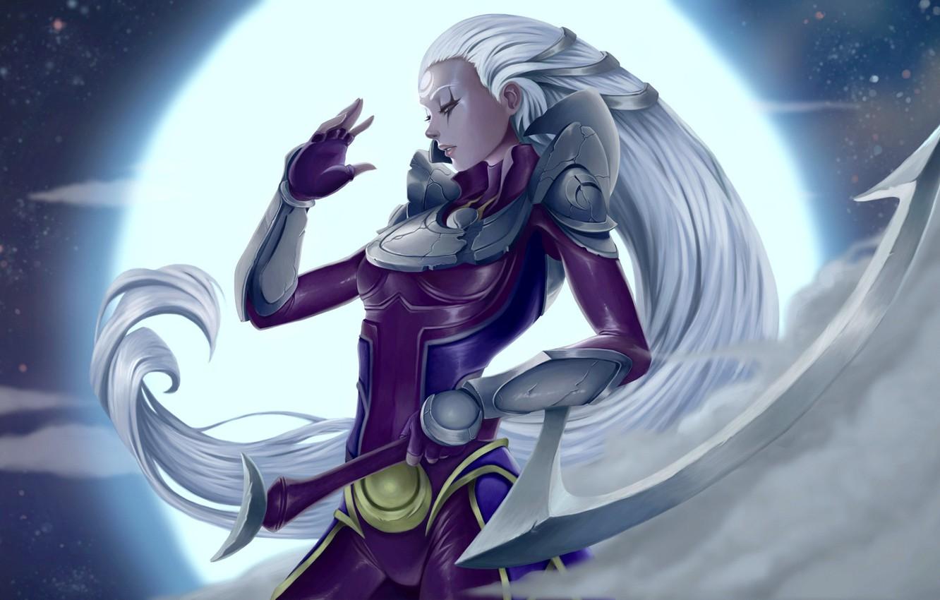 1332x850 Wallpaper girl, the moon, Diana, League Of Legends image for desktop, section игры