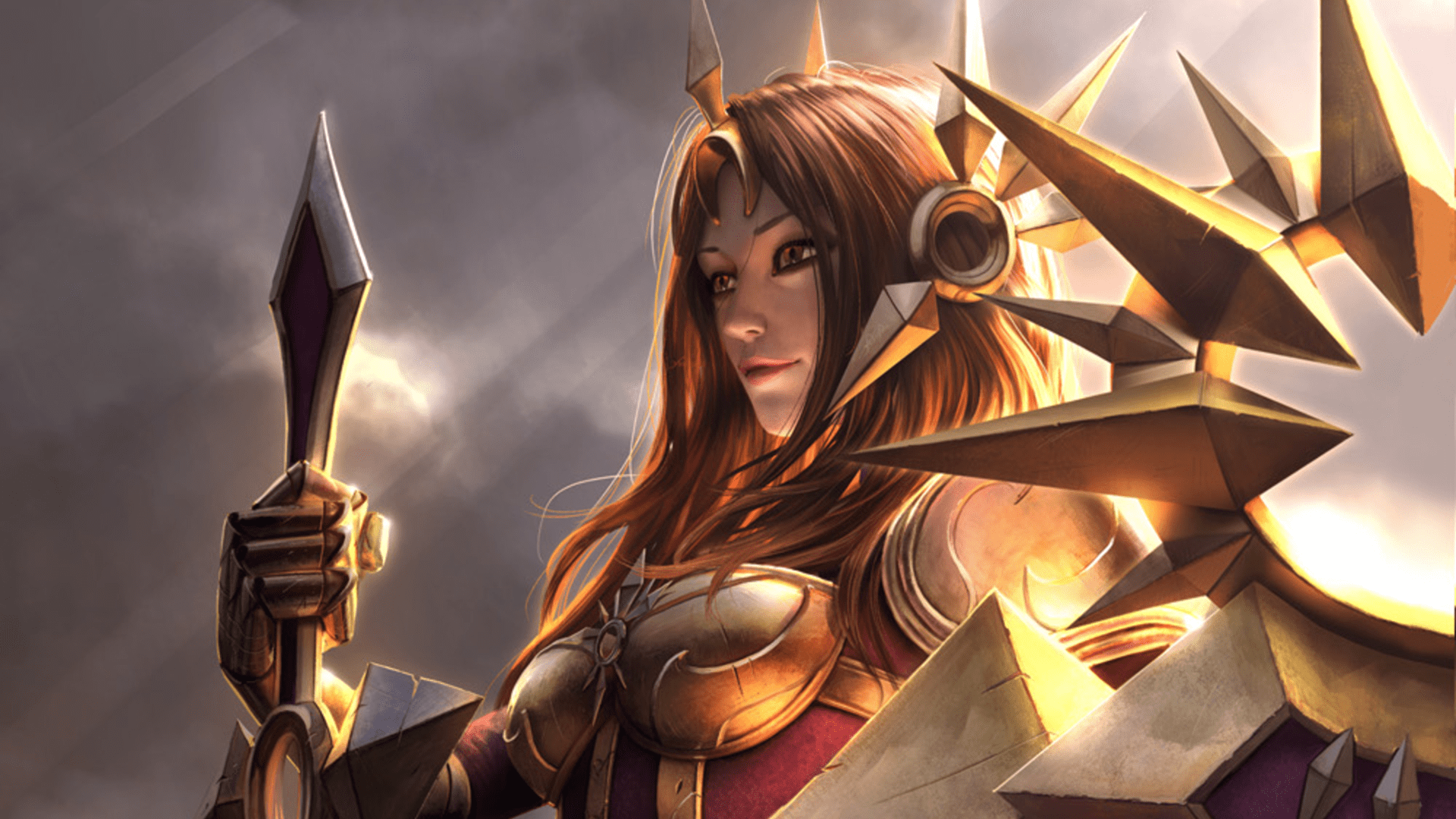 1920x1080 Title Video Game League Of Legends Leona Woman League Of Legends HD Wallpaper