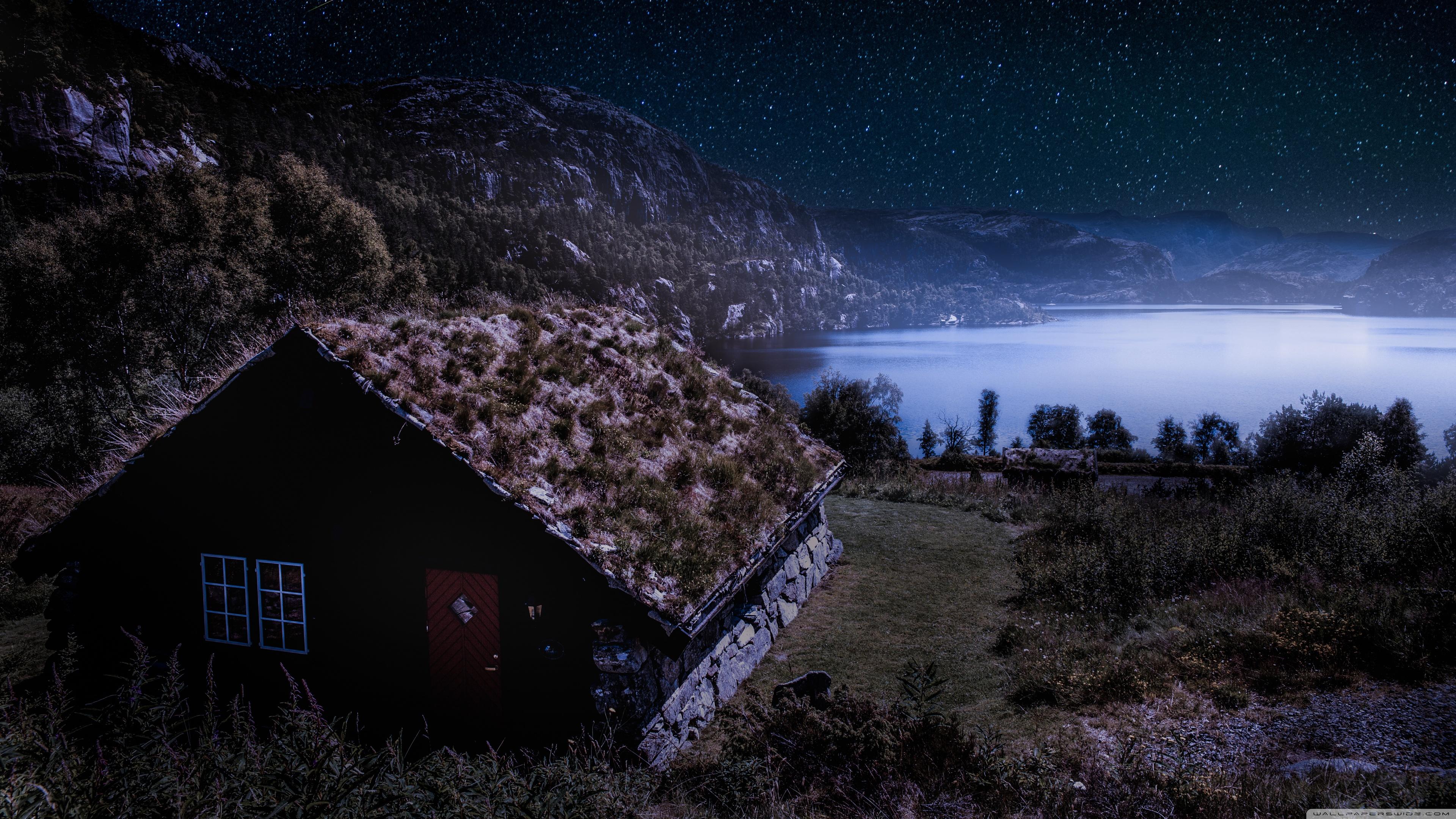 3840x2160 Grass Roof Cabin, Norway Ultra HD Desktop Background Wallpaper for 4K UHD TV : Widescreen & UltraWide Desktop & Laptop : Tablet