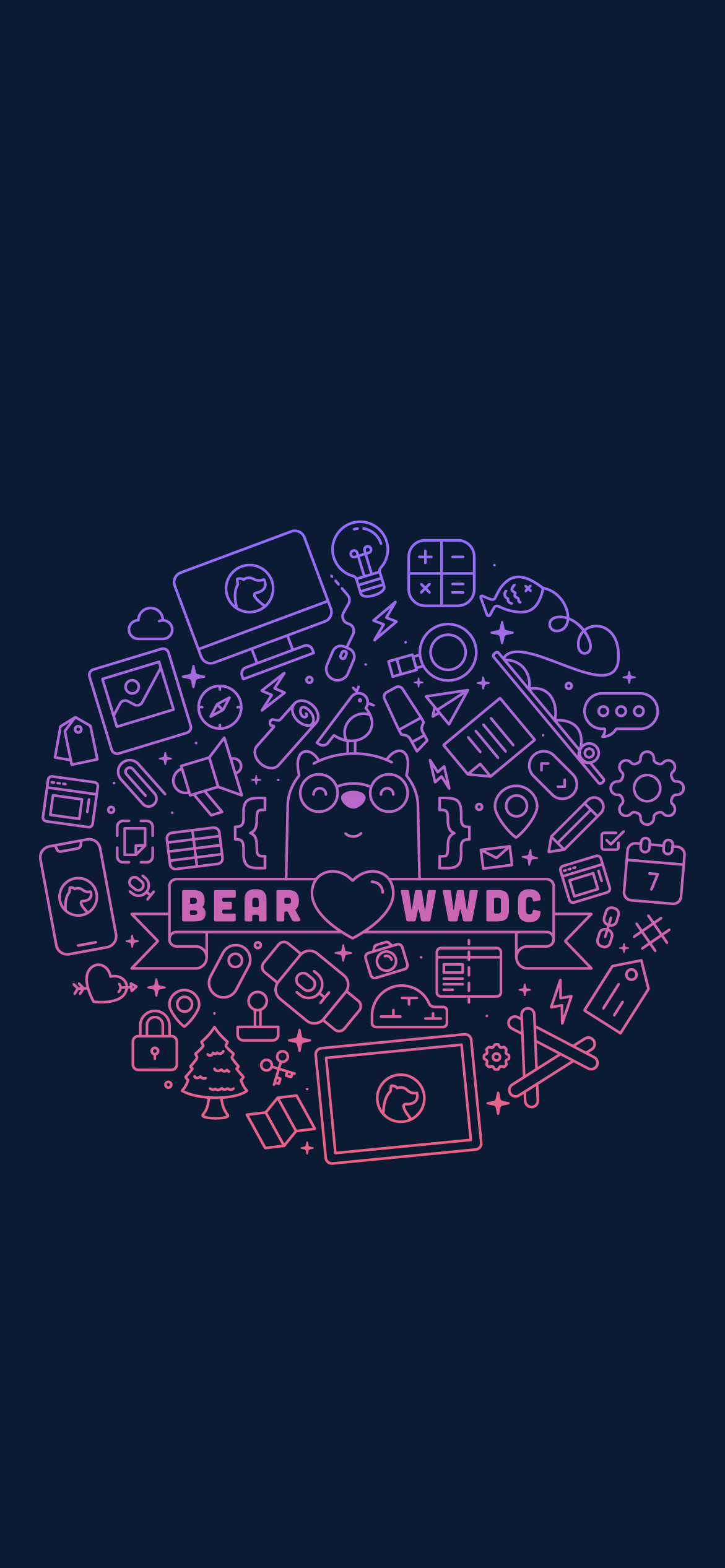 1171x2533 Bear Themed Wallpaper for your iPhone, iPad, and Mac