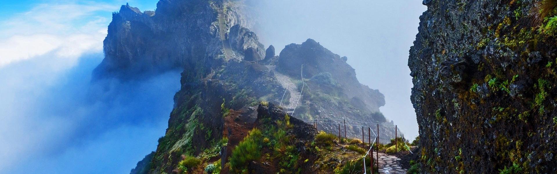 1920x600 Mountain trail in Madeira, Portugal