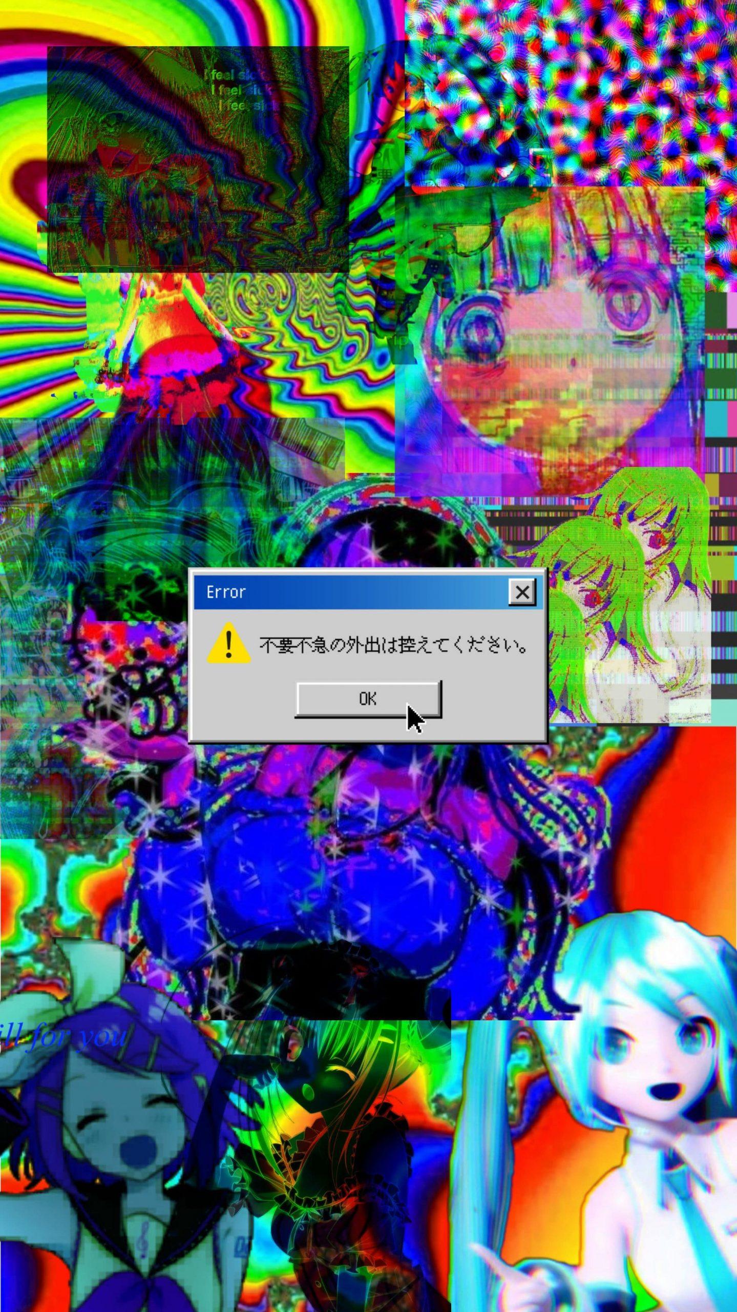 1439x2560 Glitchcore Wallpaper