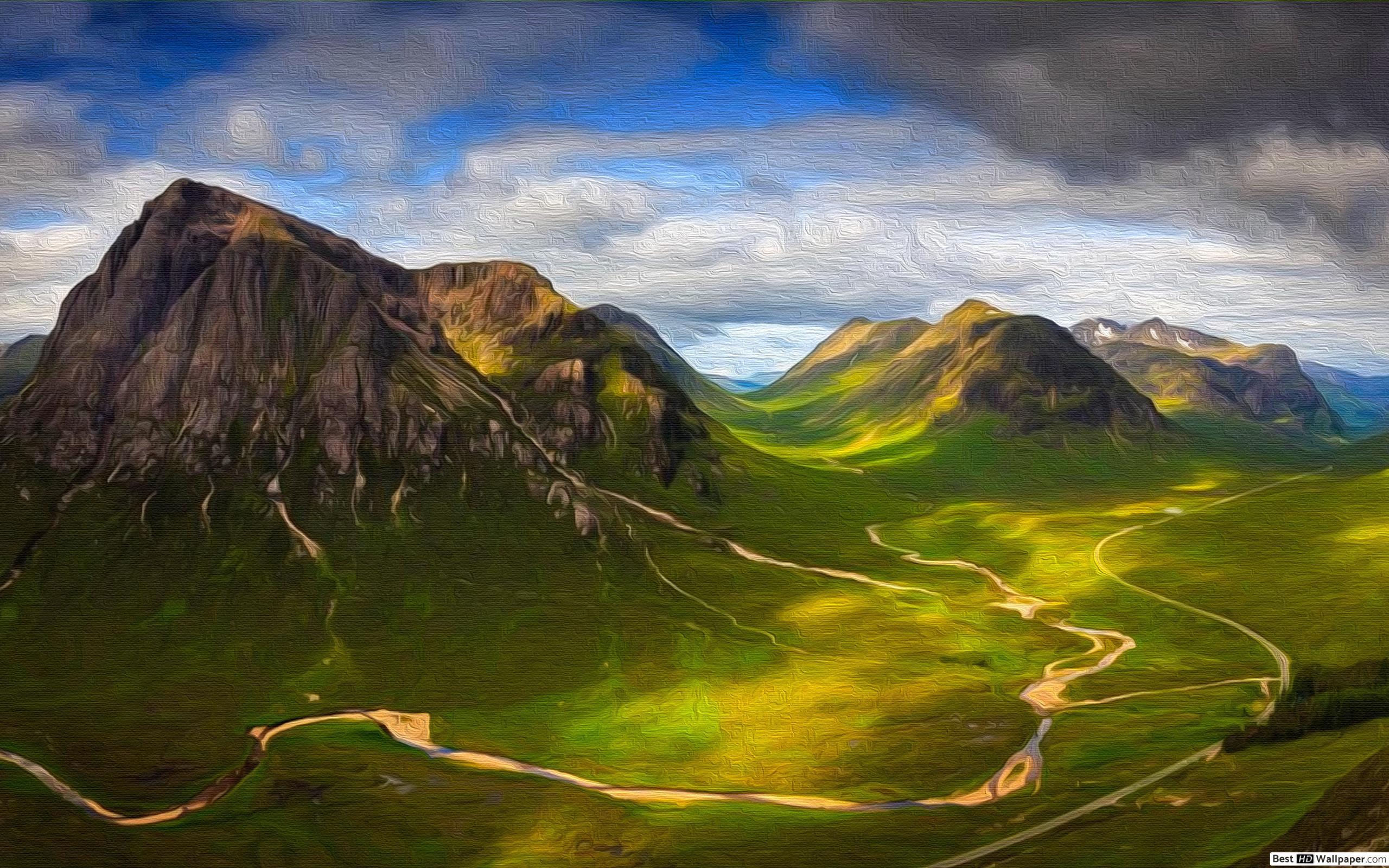 2560x1600 Mountain Trail HD wallpaper download