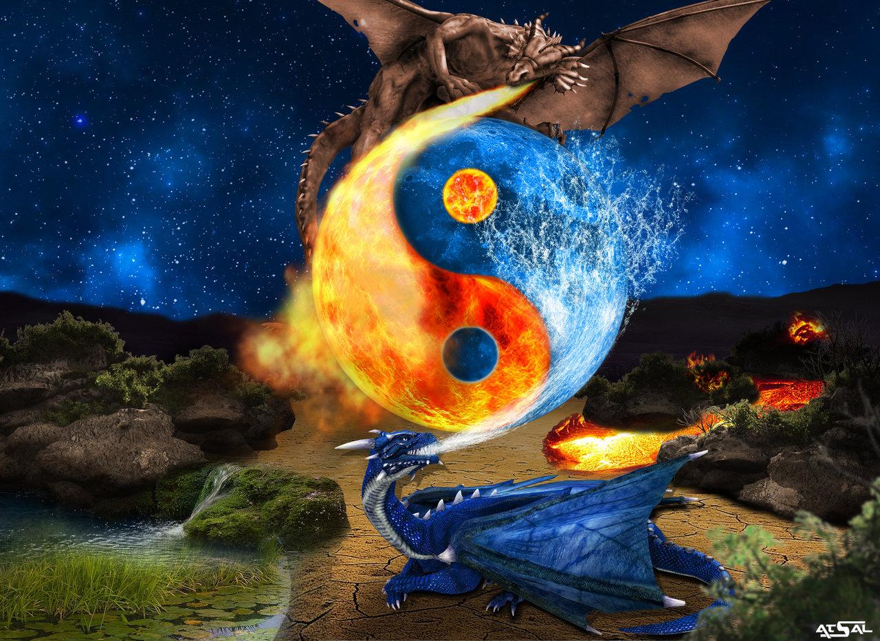 1280x933 Water Dragons Wallpaper