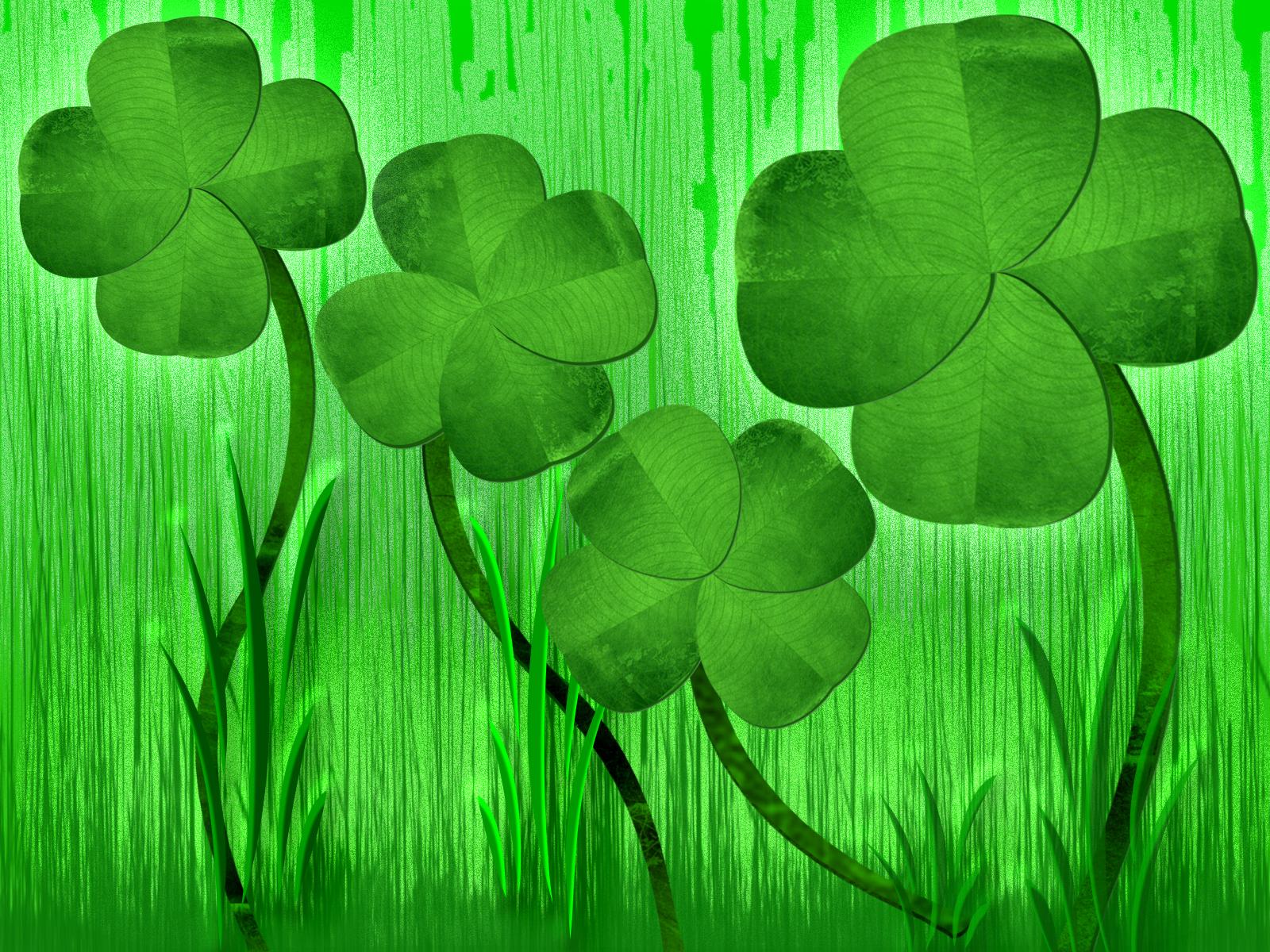 1600x1200 Android 4 Leaves Clover Wallpaper