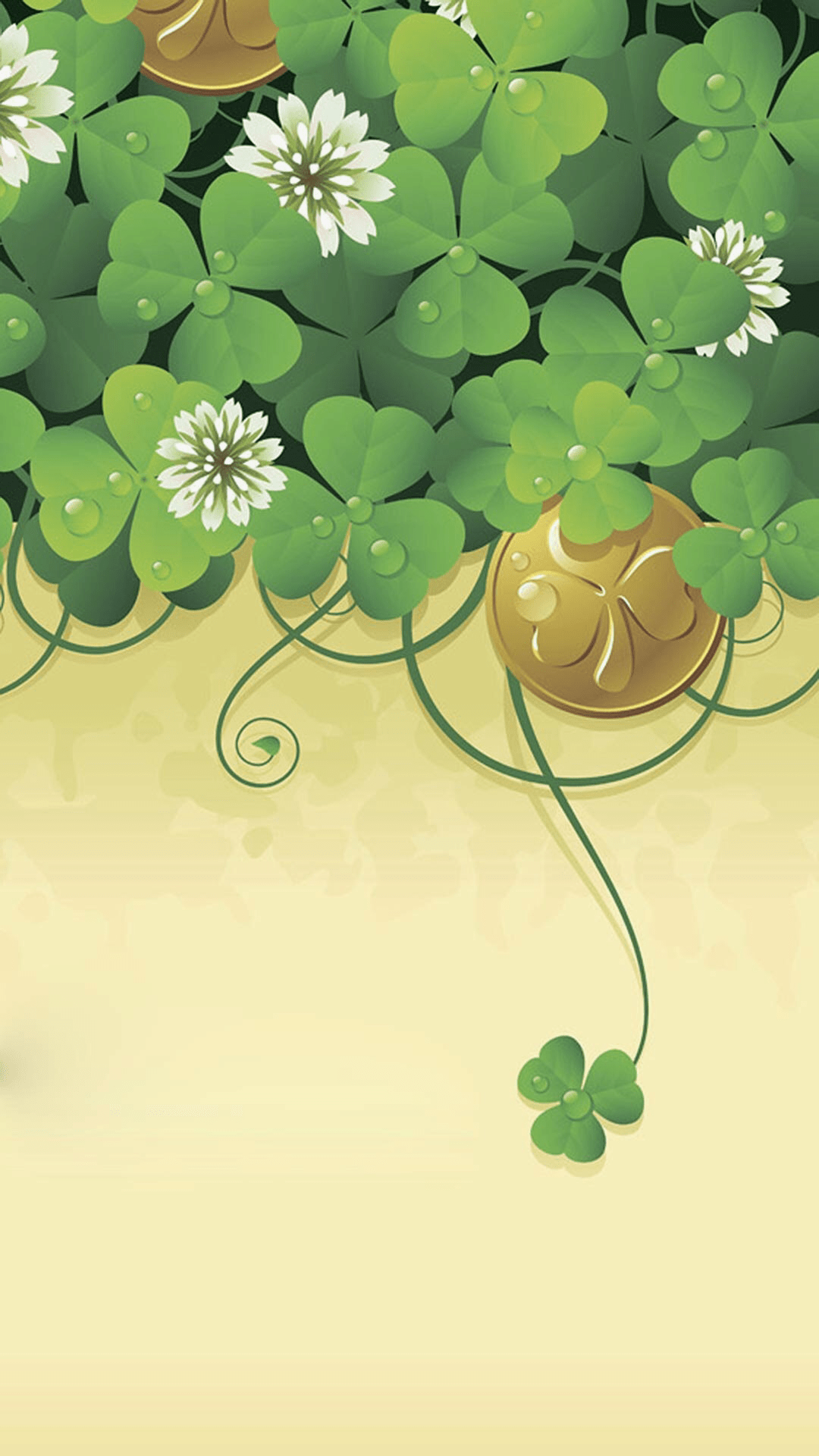 1080x1920 Lucky Clover Illustration Wallpaper / Lucky Clover Illustra. St Patricks Day Wallpaper, IPhone Wallpaper, Wallpaper Background