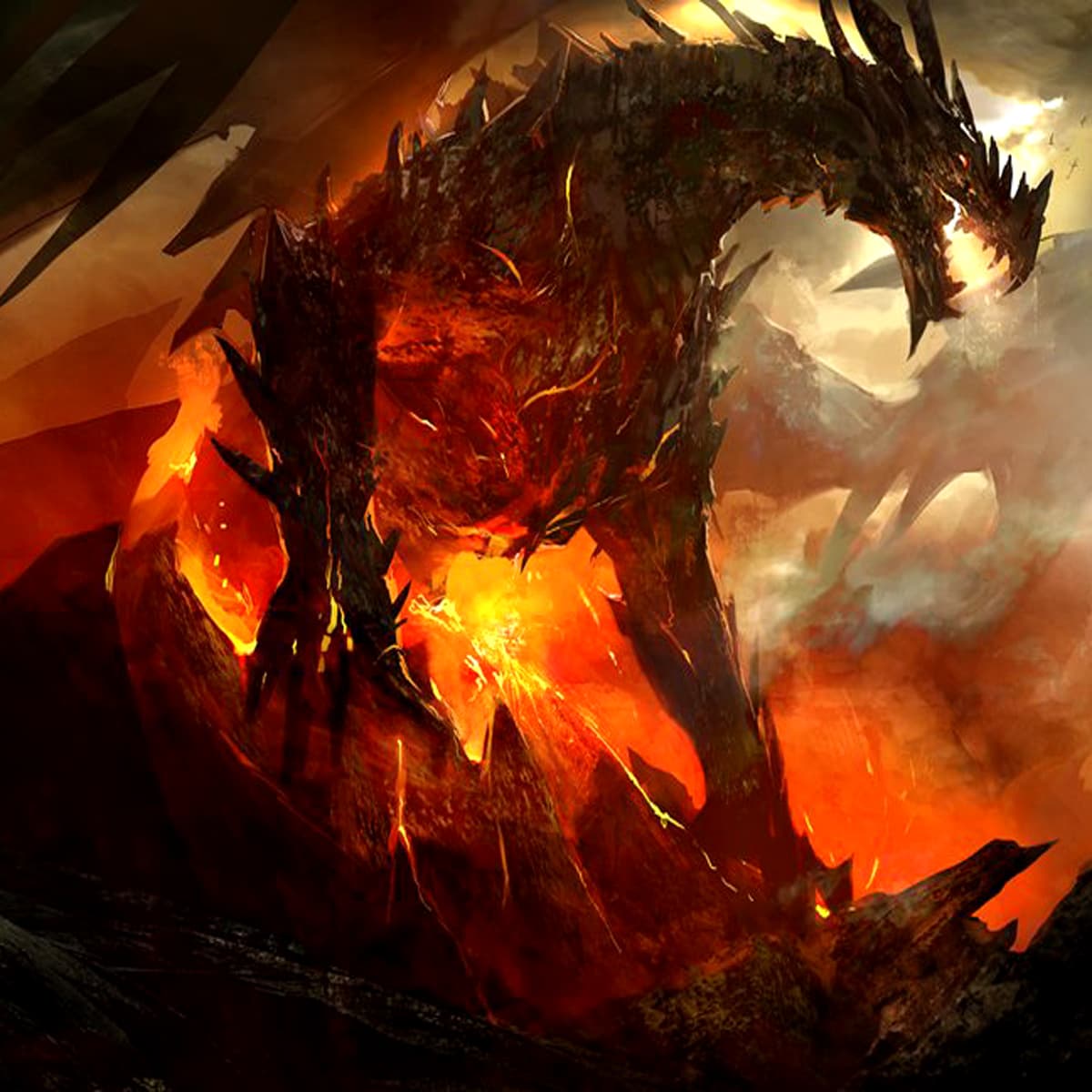 1200x1200 Powerful Dragon Wallpaper