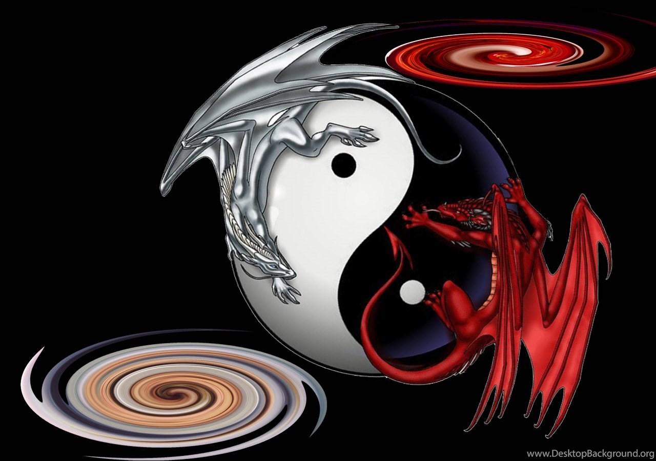 1280x900 Wallpaper Good And Evil Dragon Abstract Dragons Galactic Black. Desktop Background