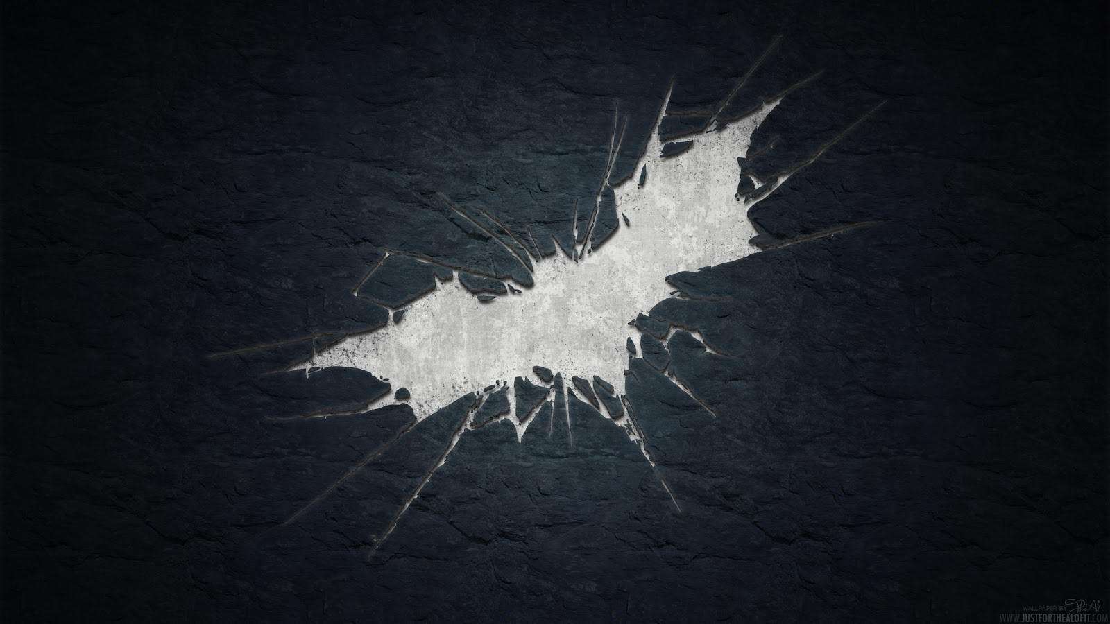 1600x900 batman logo broken glass
