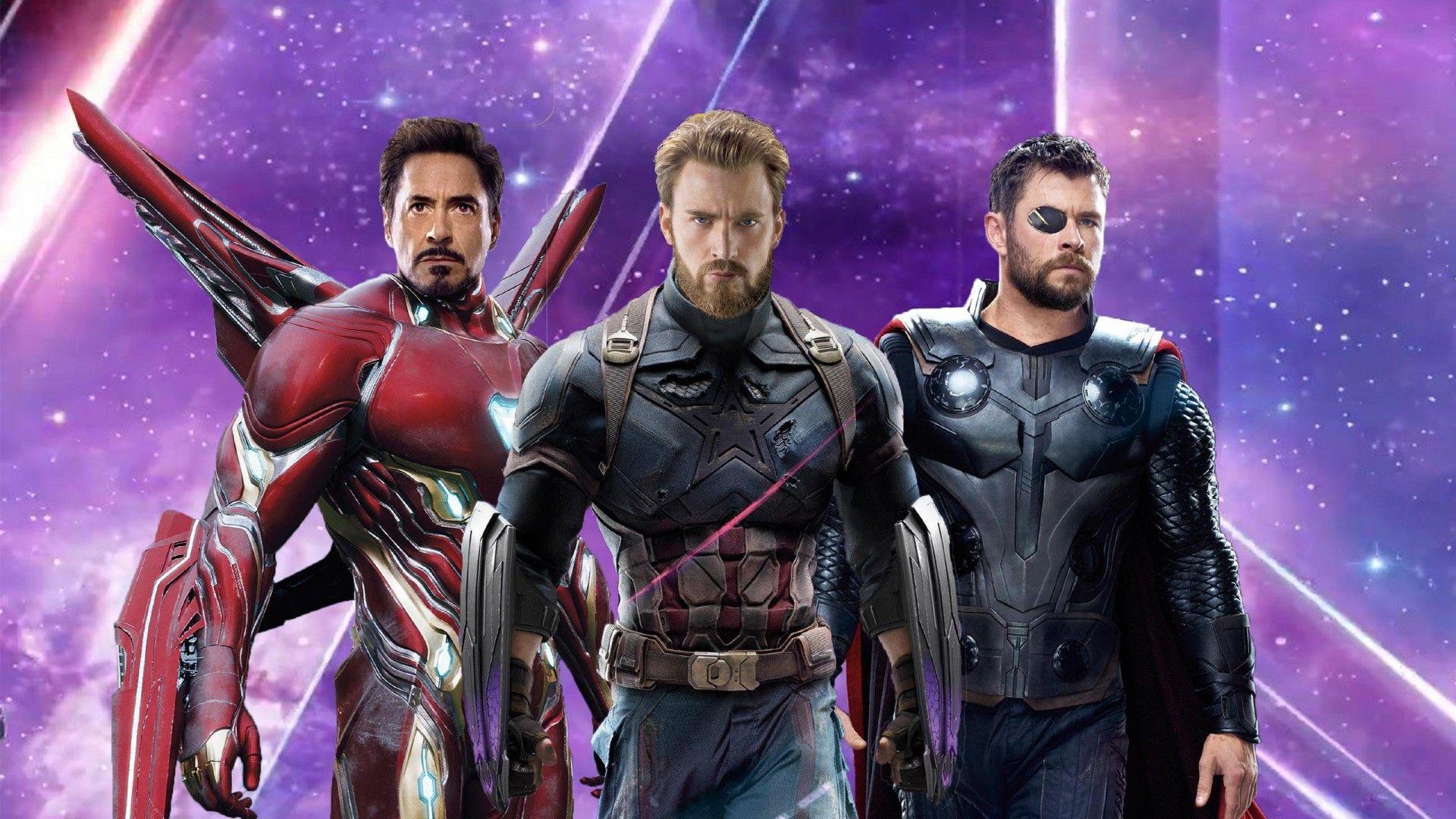 1920x1080 Iron Man Captain America Thor in Avengers Infinity War Wallpaper