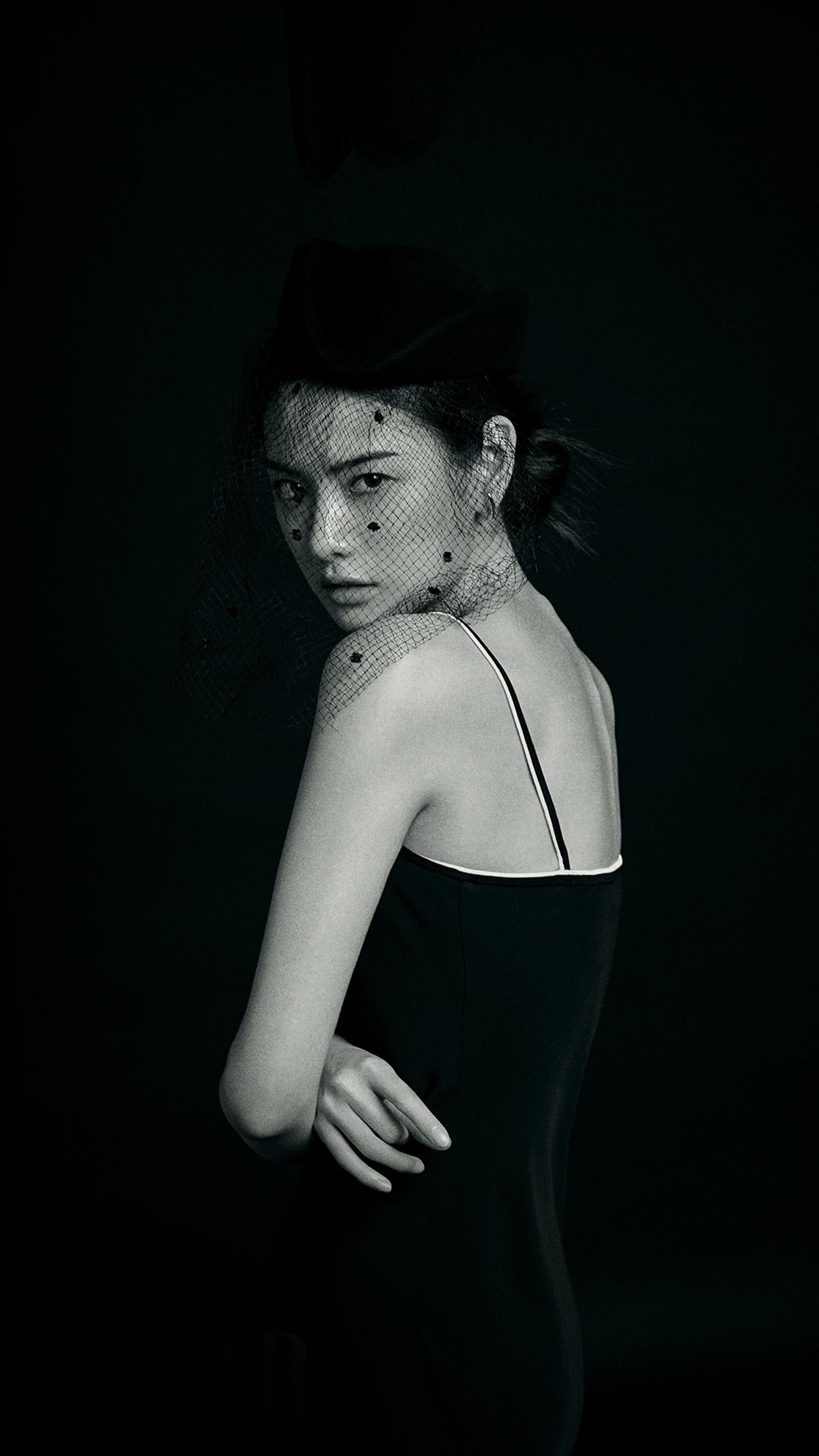 1242x2208 nana girl dark bw kpop black beauty asian