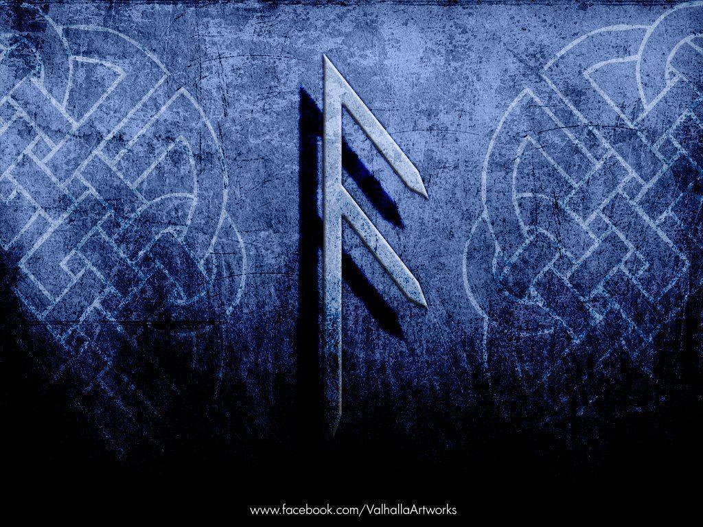 1024x768 Norse Mythology Symbols Wallpaper