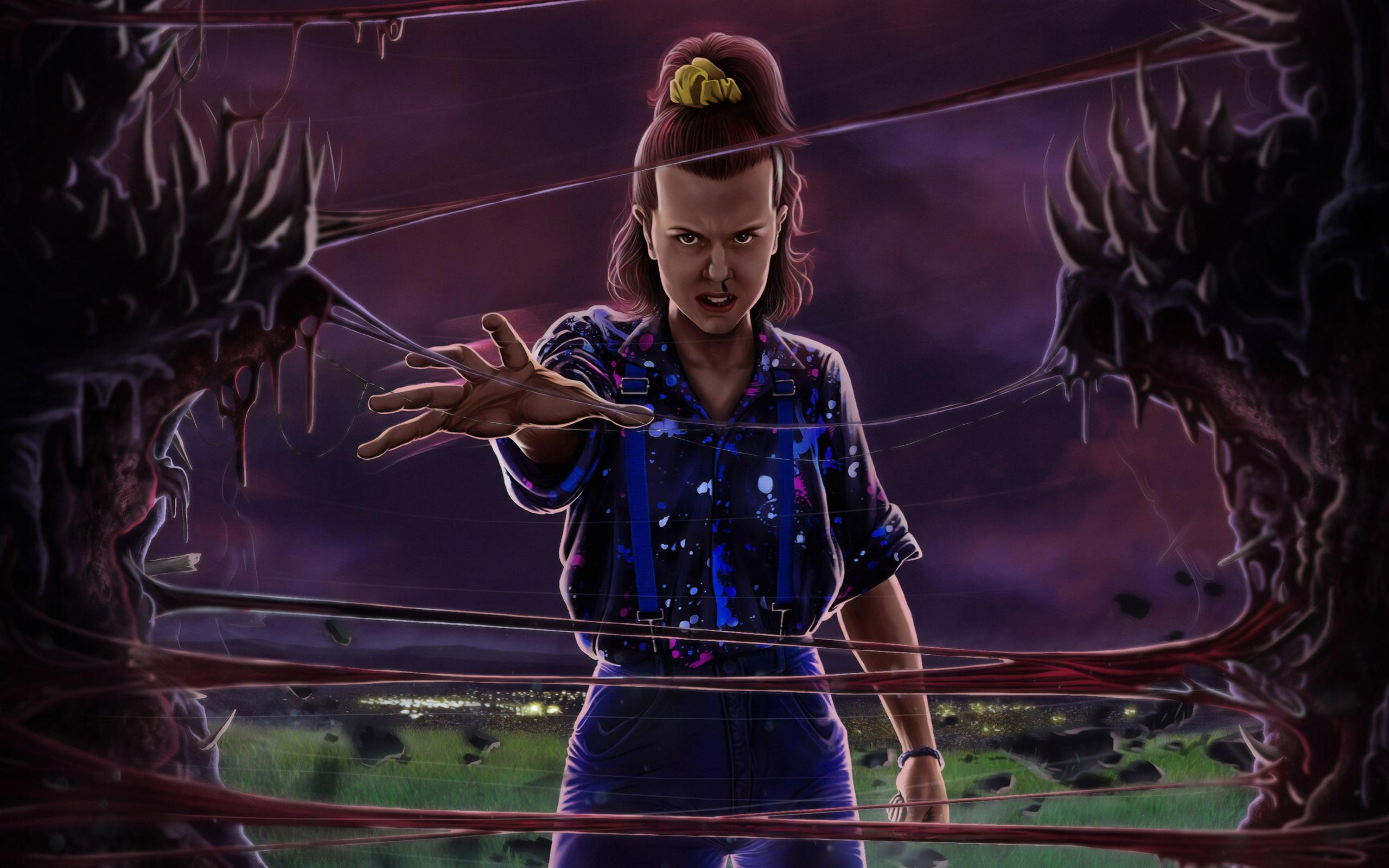 2560x1600 Wallpaper 4k Eleven Stranger Things Fan Art Eleven Stranger Things Fan Art 4k wallpaper