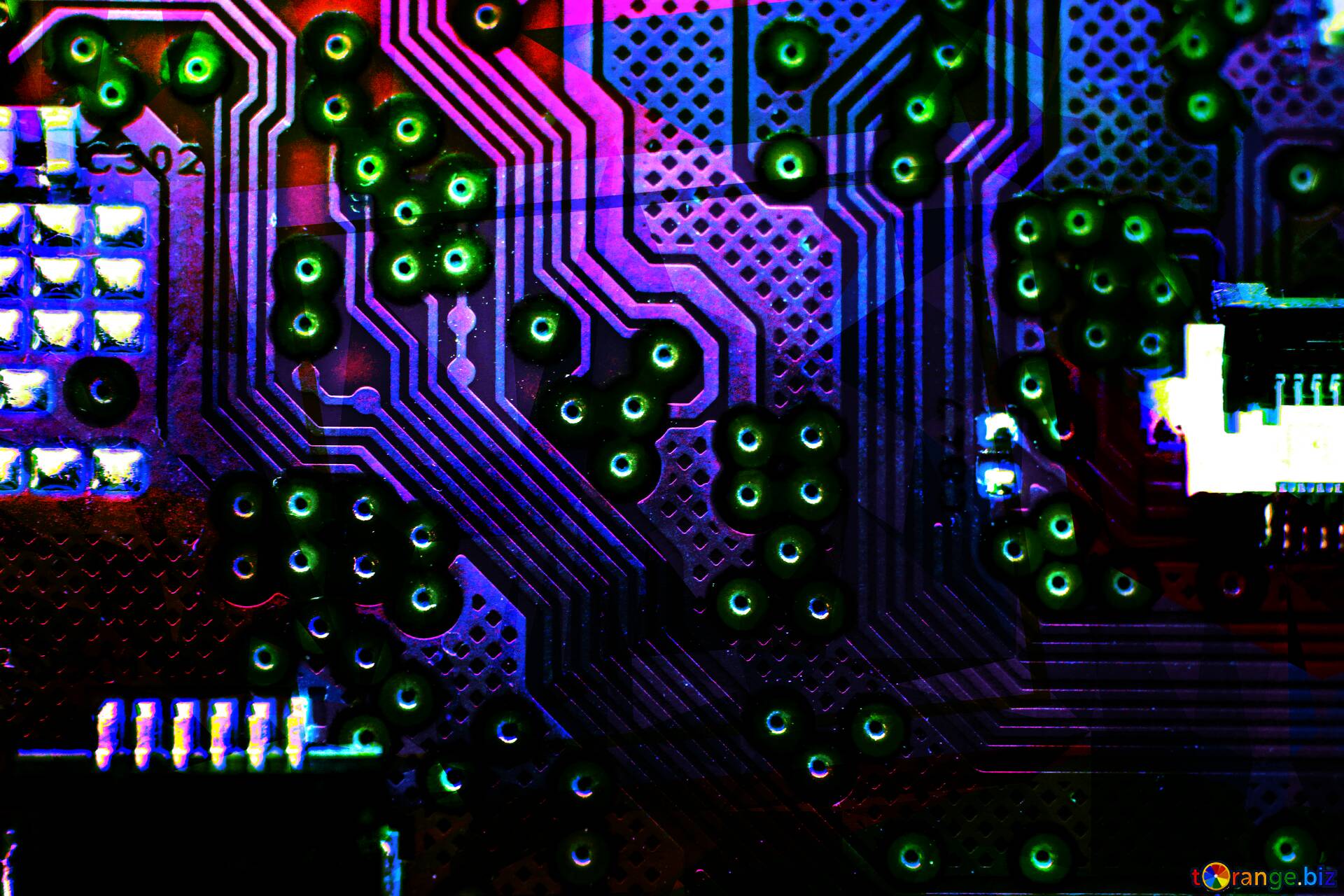 1920x1280 Download Free Picture Dark Blue Printed Circuit Board Motherboard Computer Chip On CC BY License Free Image Stock TOrange.biz Fx №207185