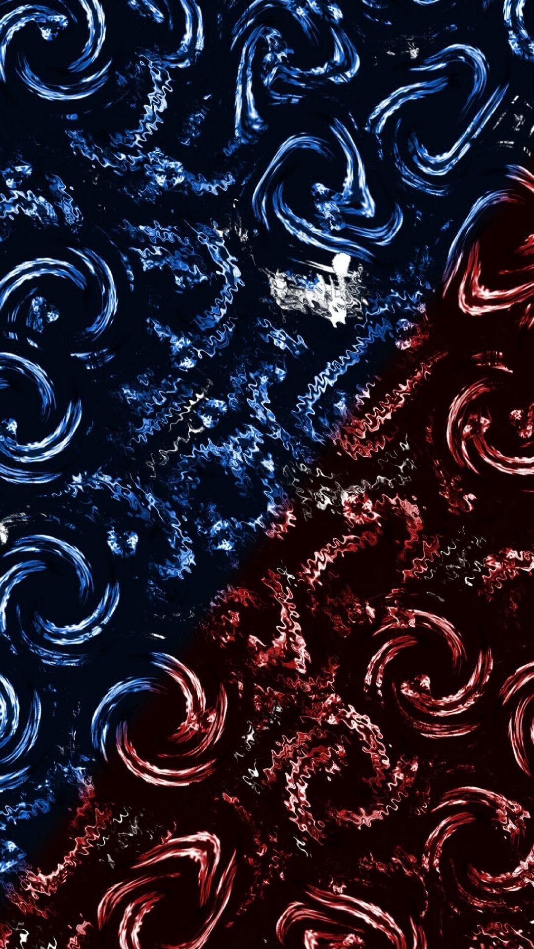 1080x1920 Red and Blue iPhone Wallpaper