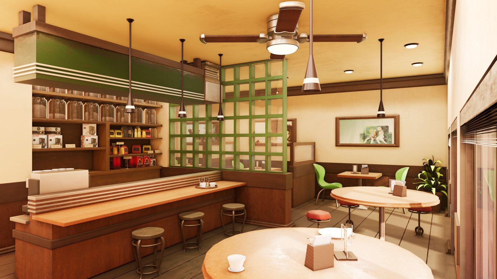 1920x1080 Anime Restaurant Wallpaper