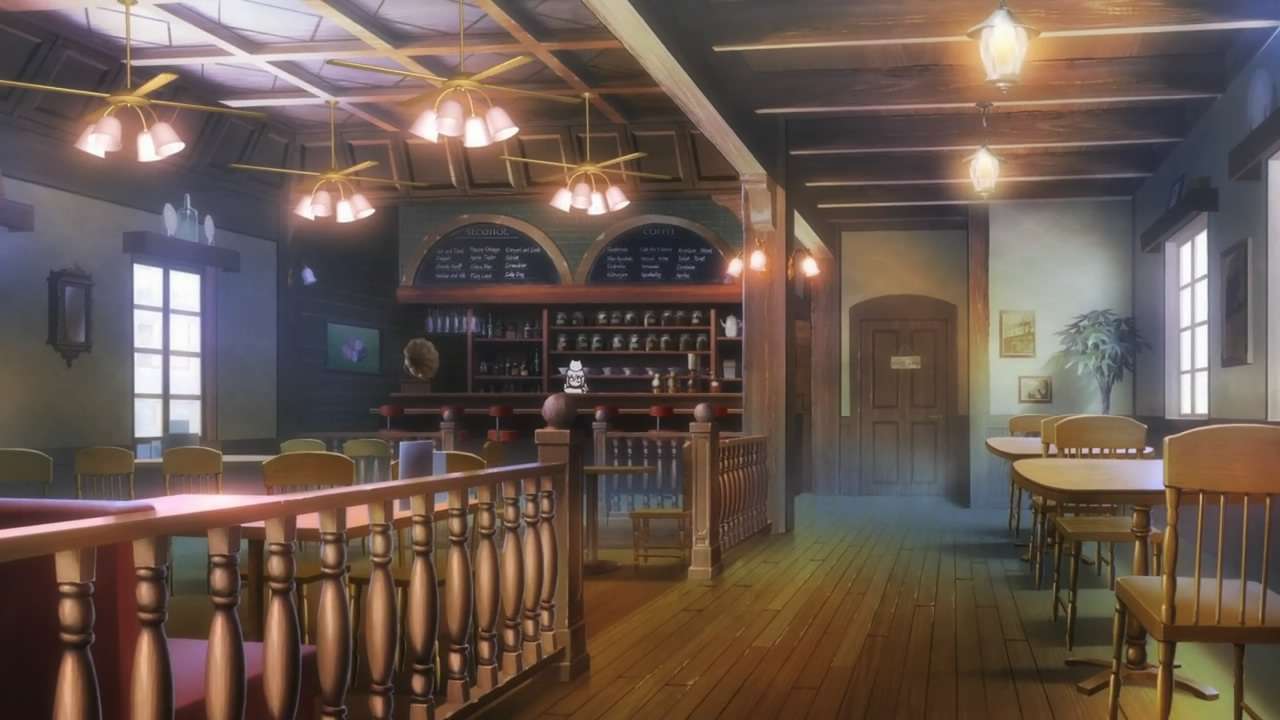 1280x720 Anime Background Cafe Aesthetic