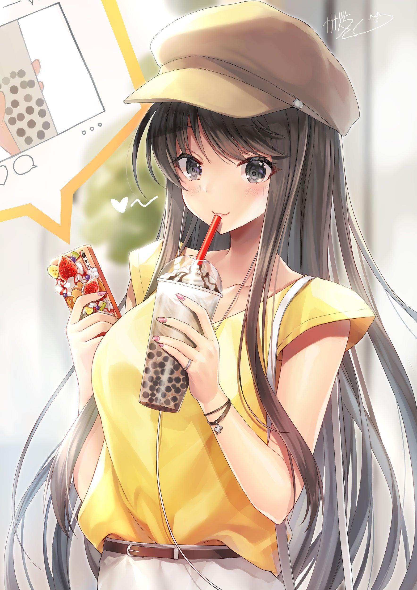 Green tea 🍵 anime drinks - YouTube