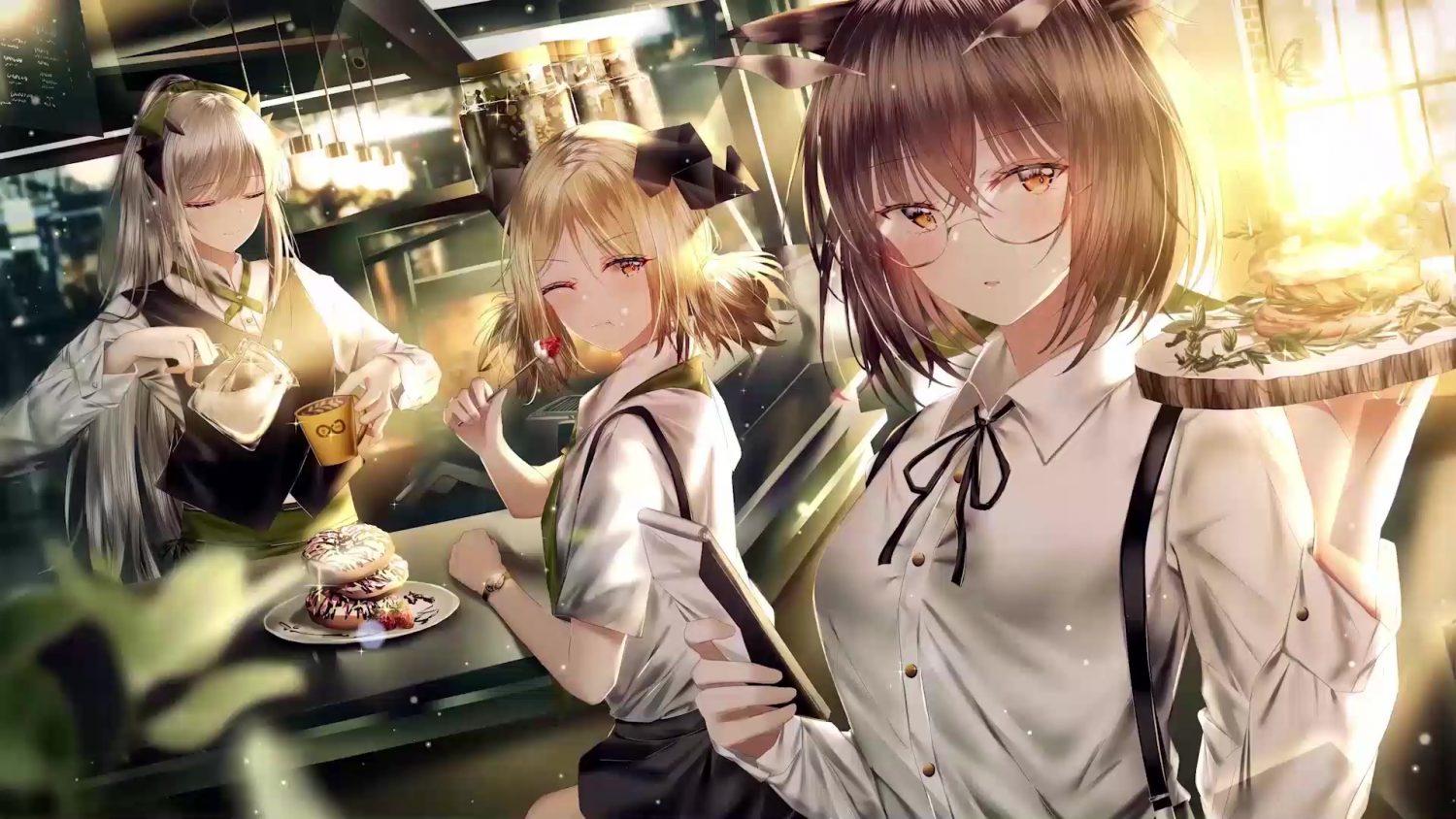 1500x844 Rhine Lab Coffee Shop Arknights Live Wallpaper