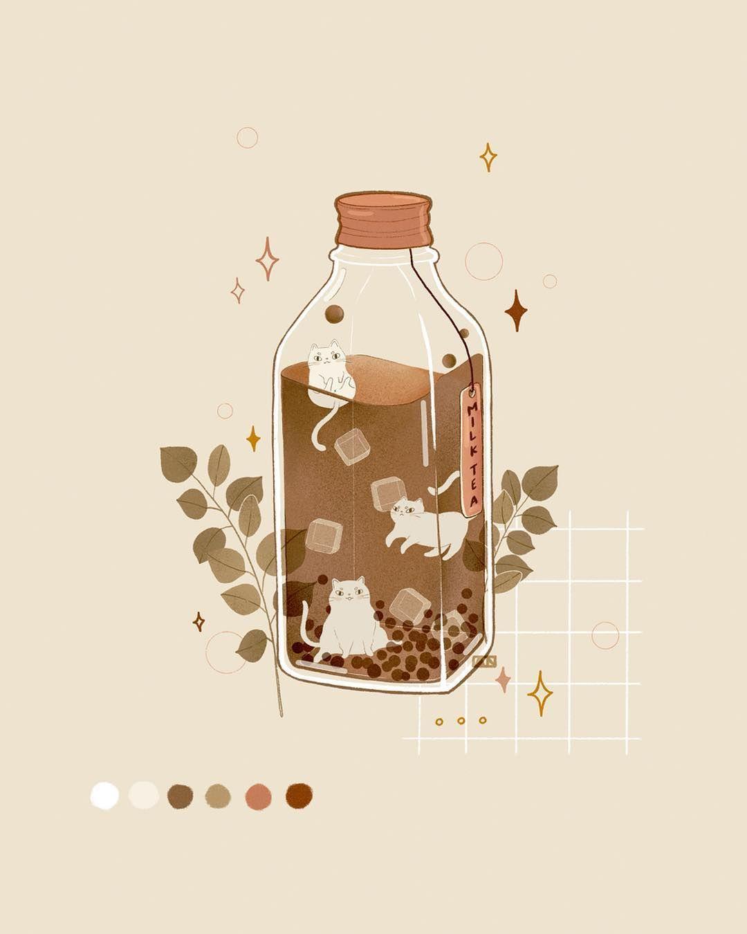 1080x1350 Boba Stickers Aesthetic