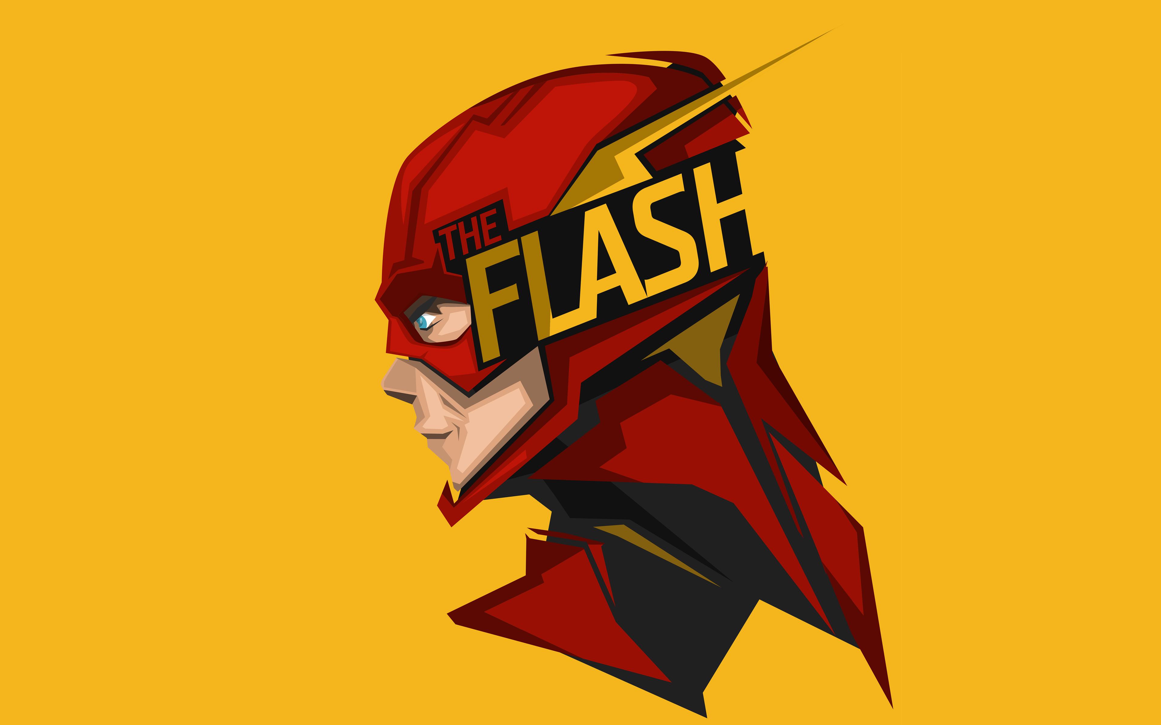 3840x2400 The Flash Minimal Artwork 4k 8k Wallpaper Wallpaper HD