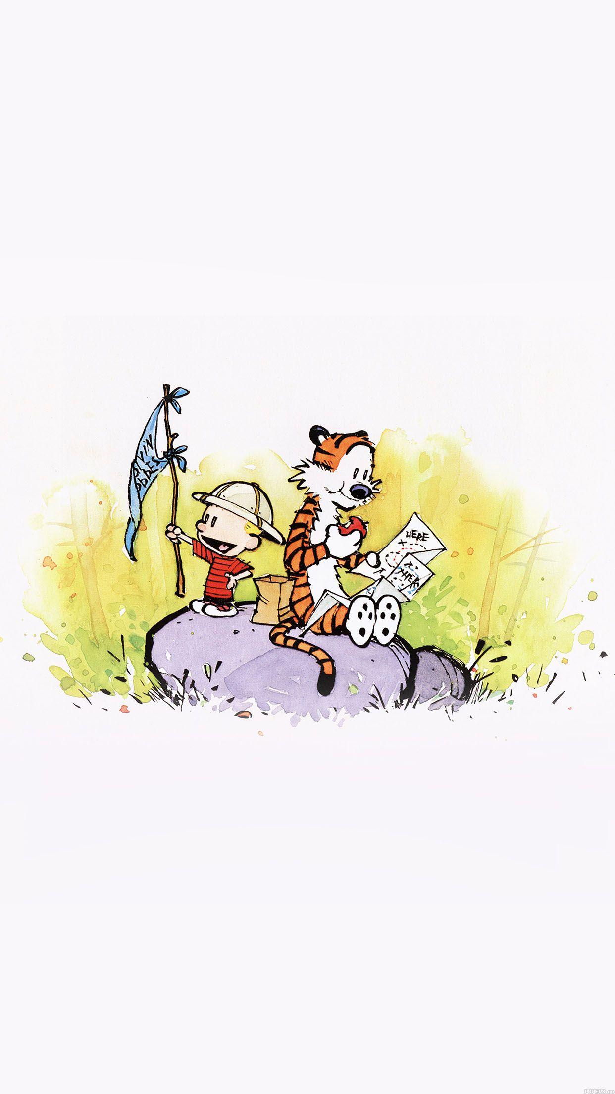 1242x2208 Papersco Aa Calvin And Hobbes Travel Illust Art Iphone Plus