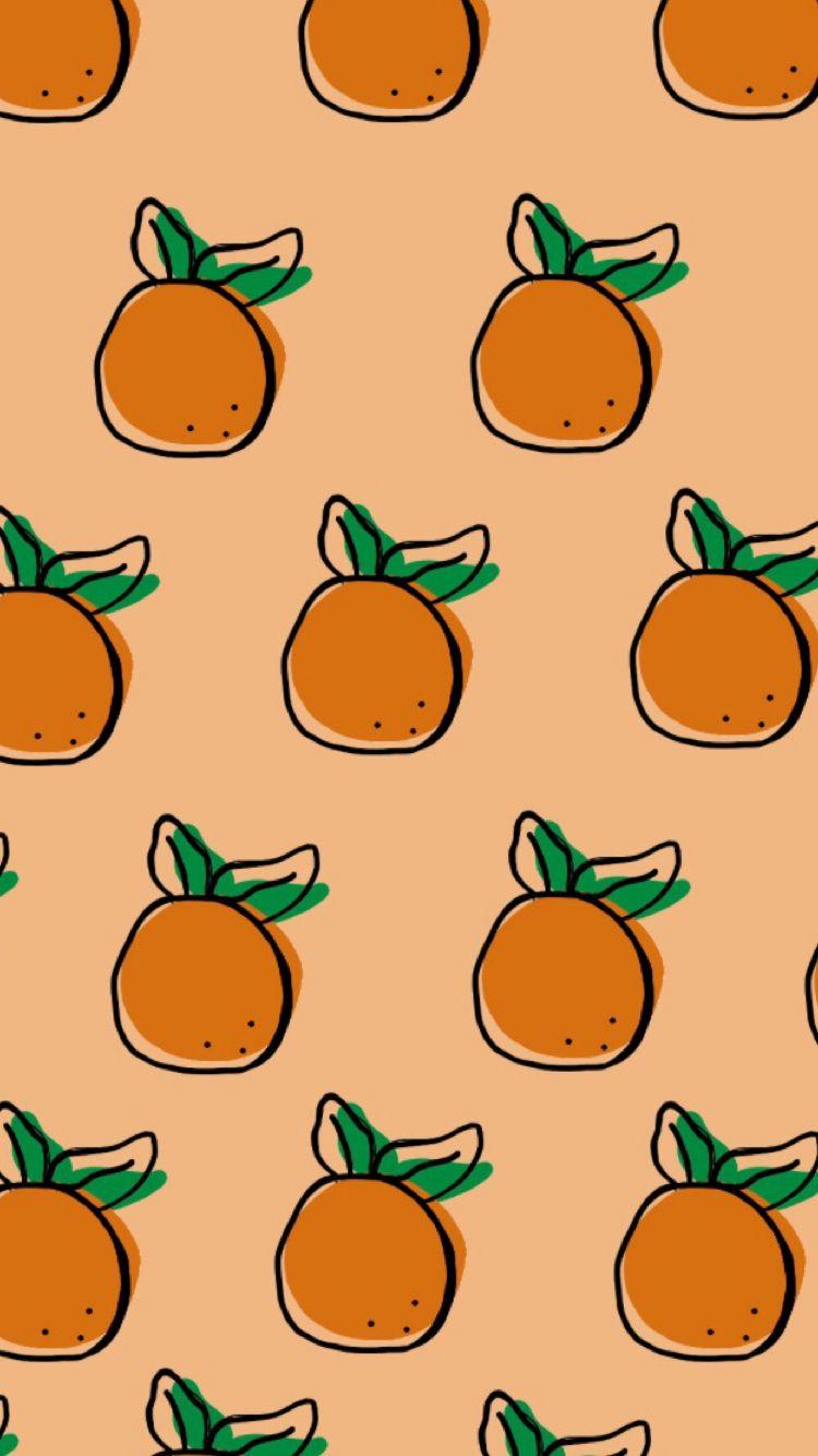 750x1334 Orange wallpaper drawing, Orange aesthetic, Orange wallpaper