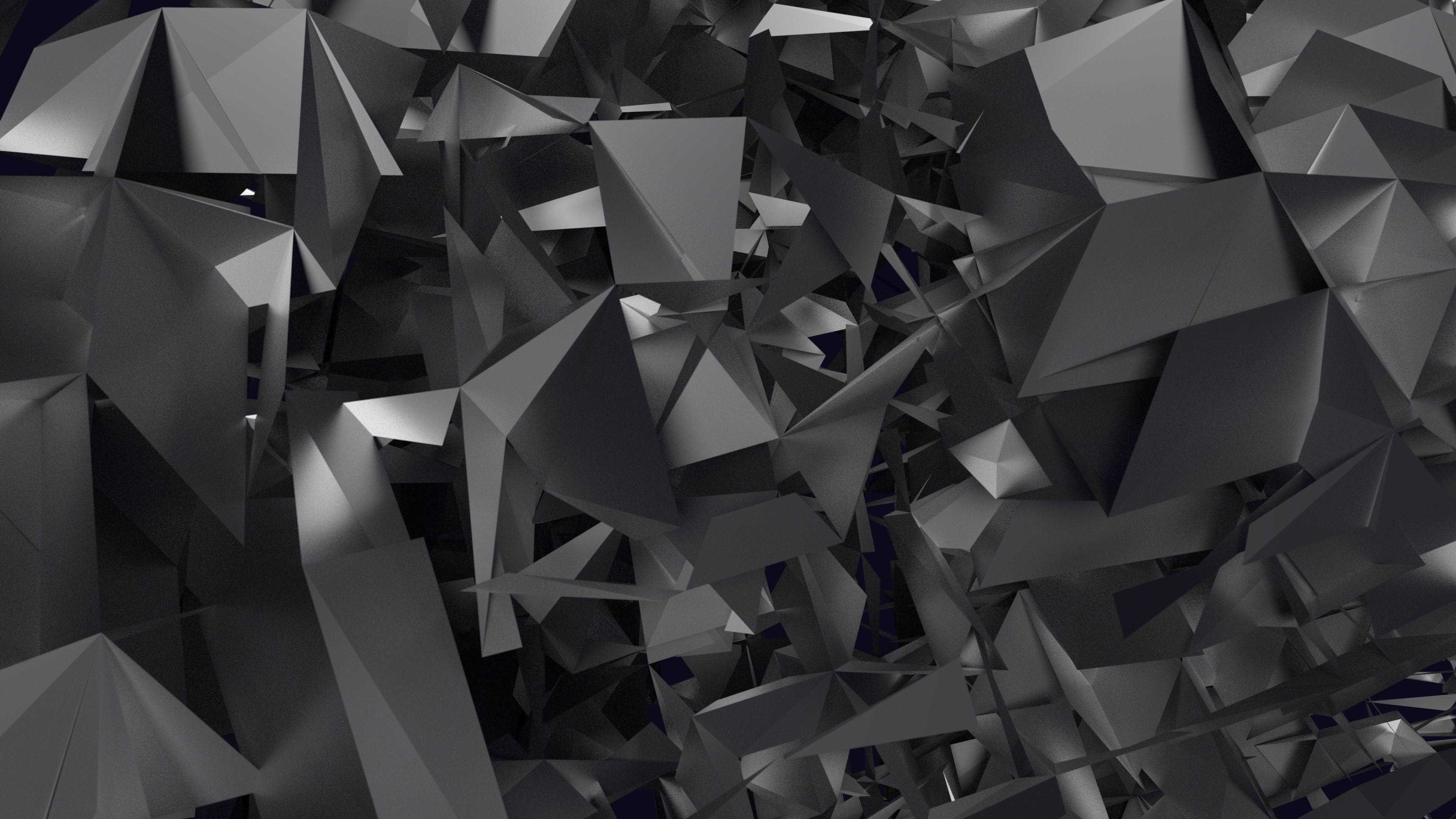 3840x2160 Black Abstract Wallpaper background picture