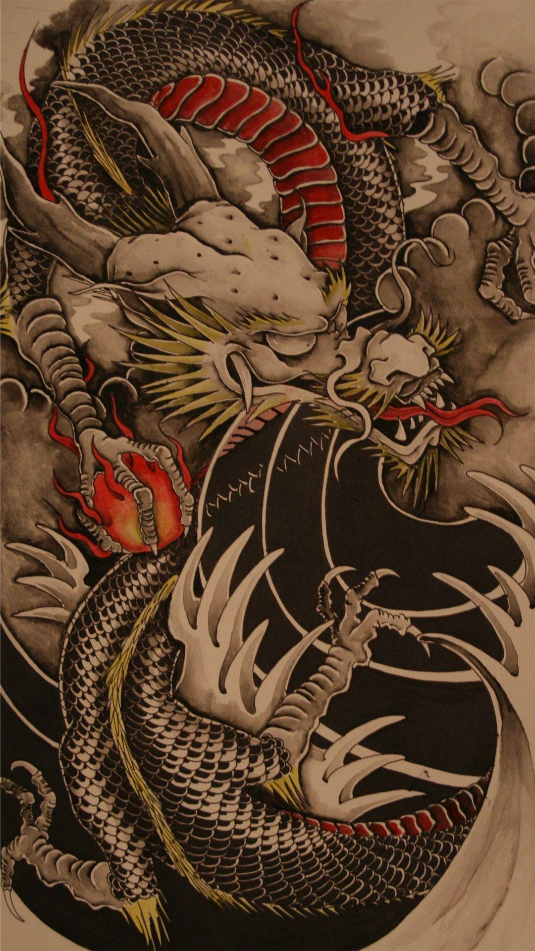 1080x1920 Famous Japanese Dragon Tattoo Wallpaper HD