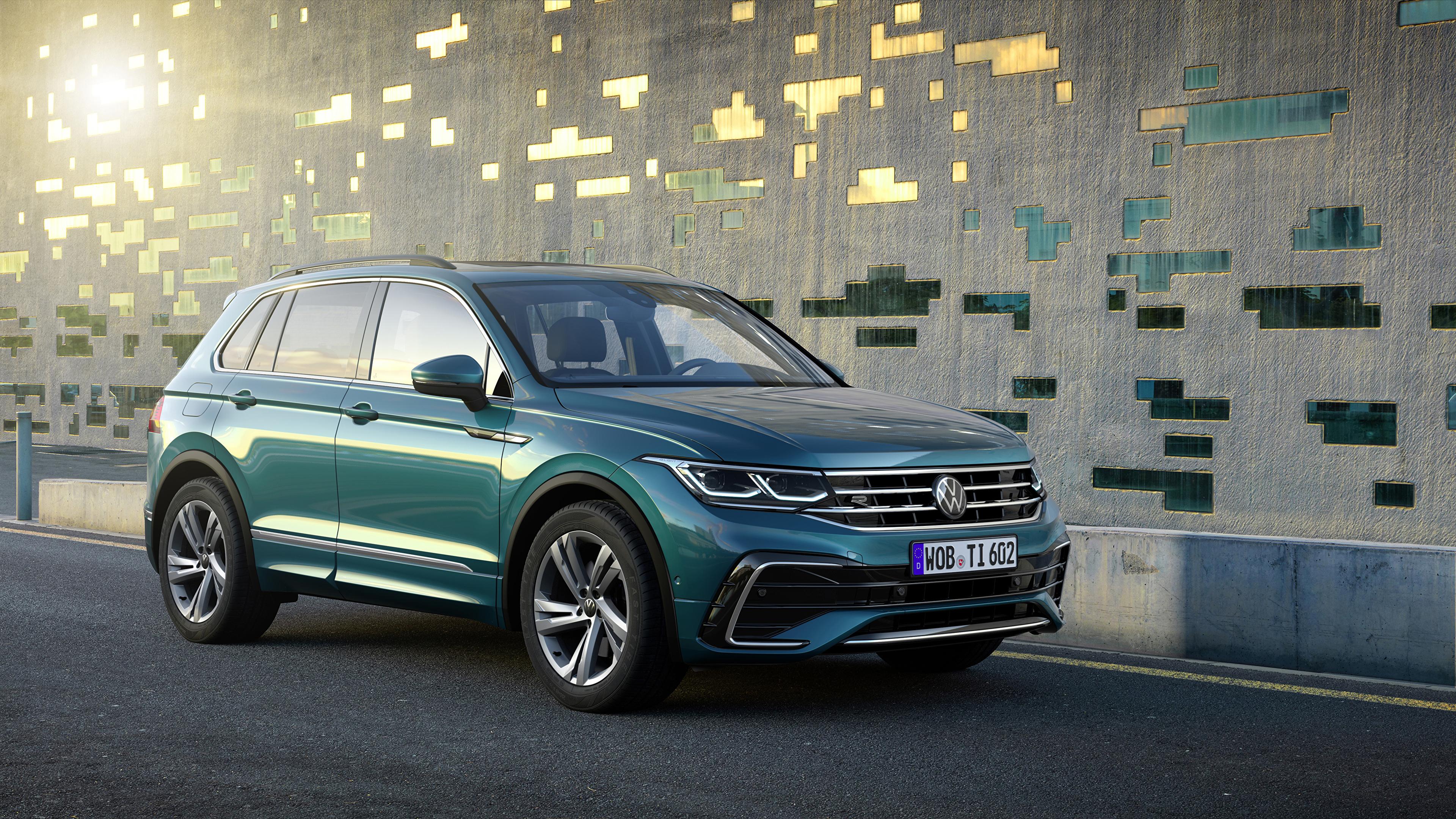 3840x2160 Picture Volkswagen 2020 Tiguan R Line Worldwide Green 3840x2160