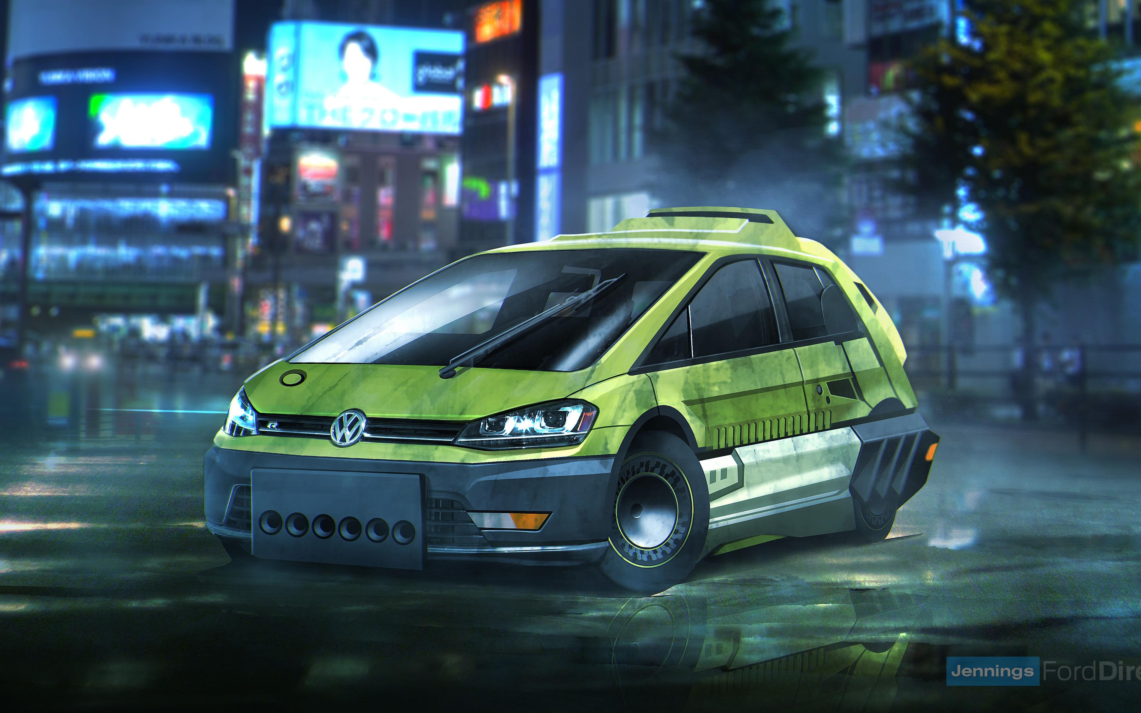 3840x2400 Blade Runner Volkswagen Golf Hatchback 4k HD 4k Wallpaper, Image, Background, Photo and Picture