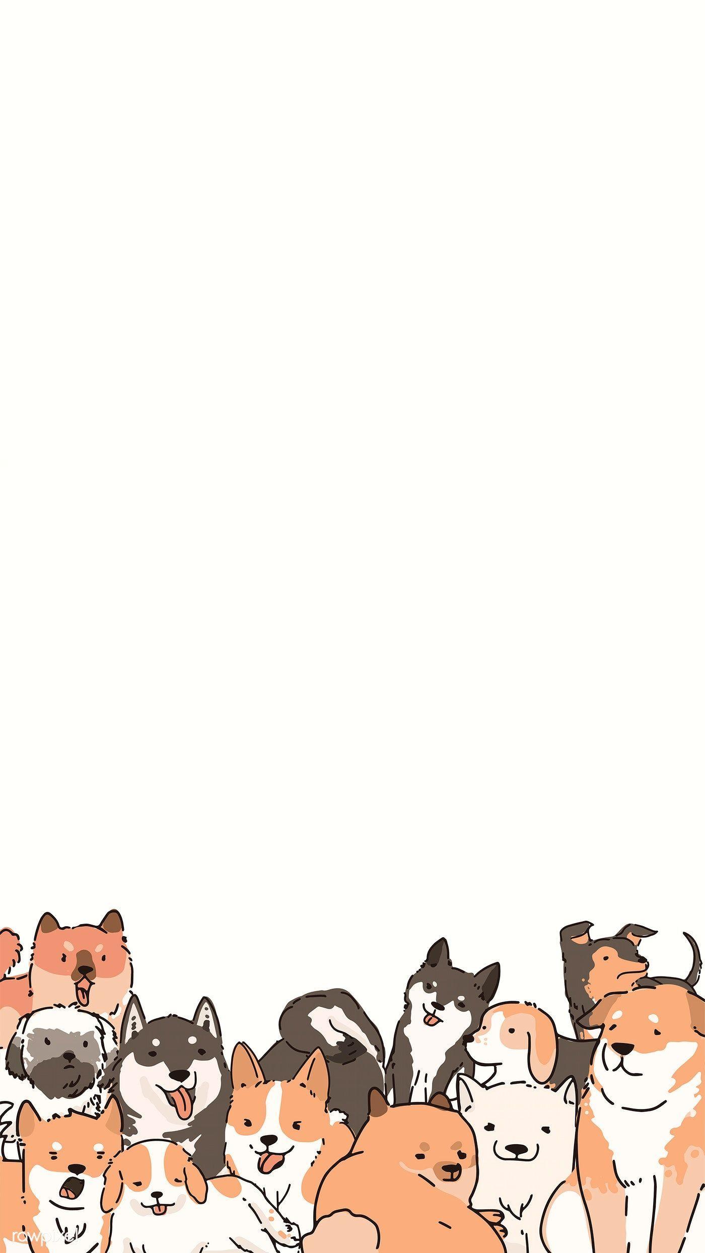 1400x2488 Animated Dogs Wallpaper