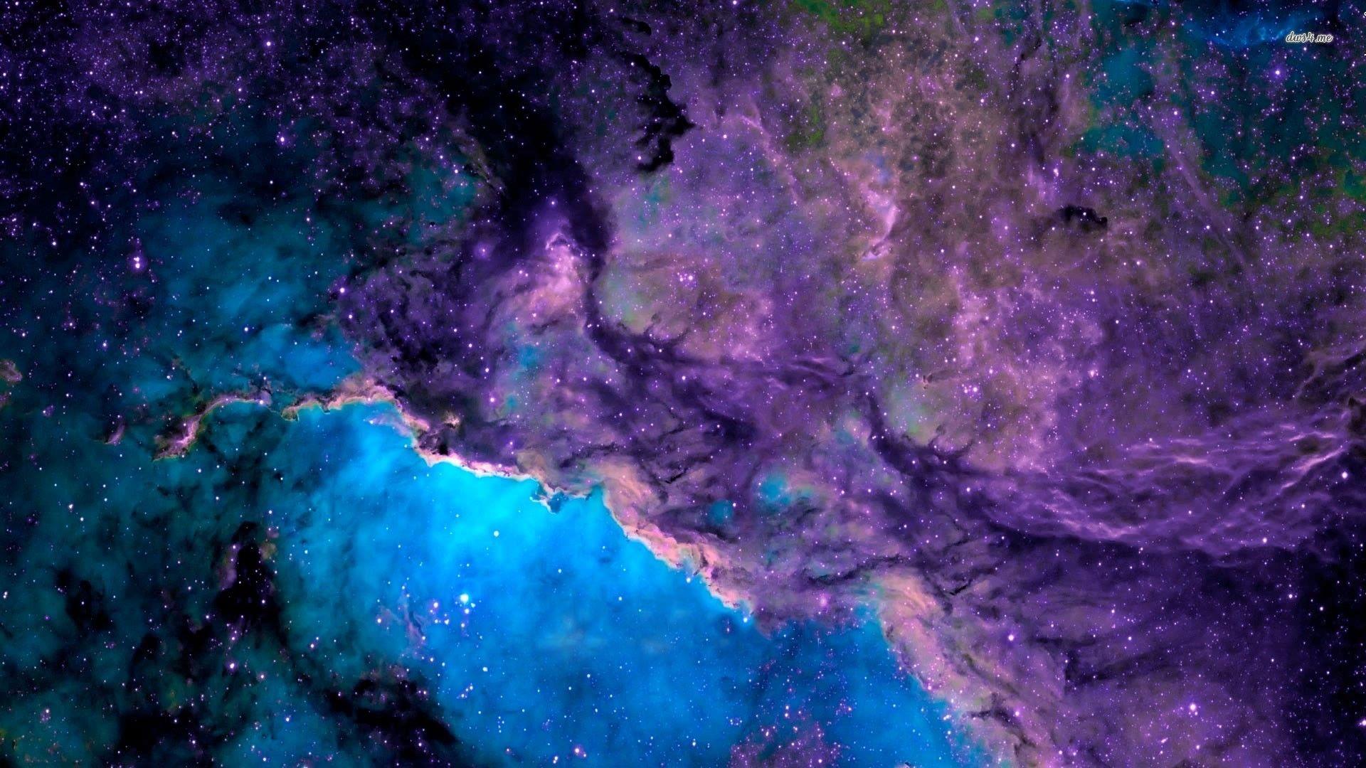 1920x1080 Blue Nebula Purple Space Wallpaper