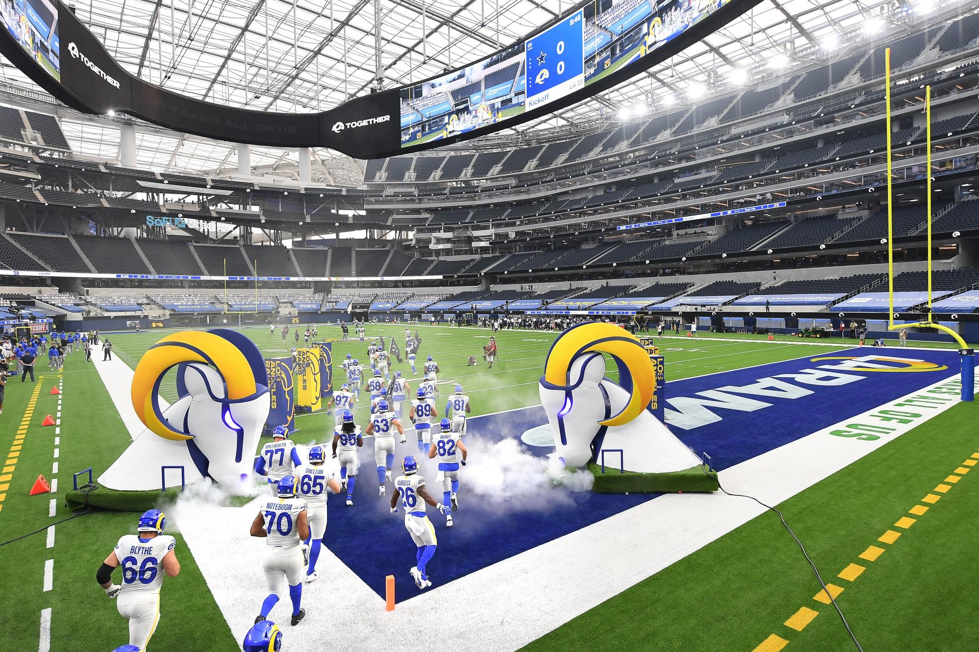 2000x1333 Rams season opener at SoFi Stadium is spectacularly awkward Angeles Times