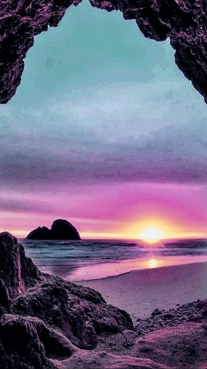 719x1280 Download Colorful sunset Wallpaper by Goodfellagrl now. Browse millions of popular beach Wallpape. Sunset wallpaper, Beach wallpaper, Sunset
